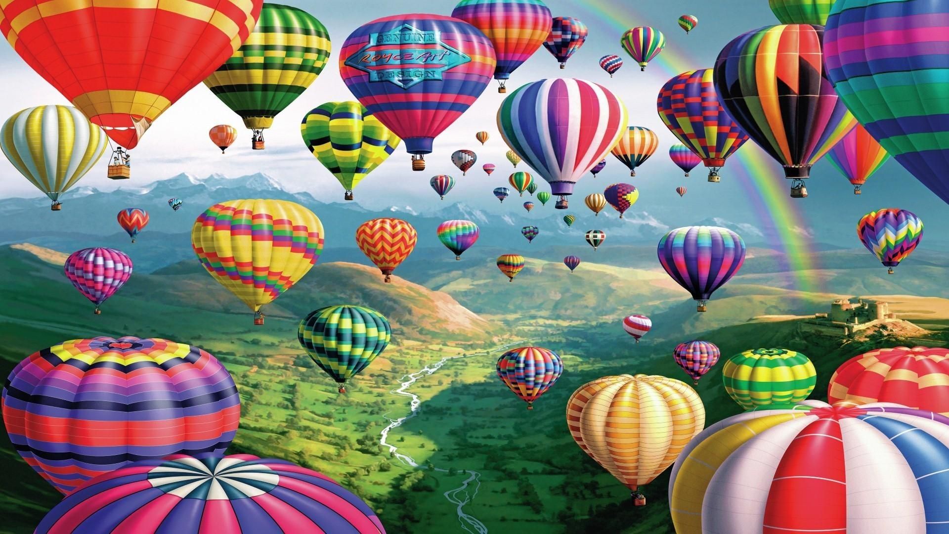 Colorful Hot Air Balloons Wallpaper