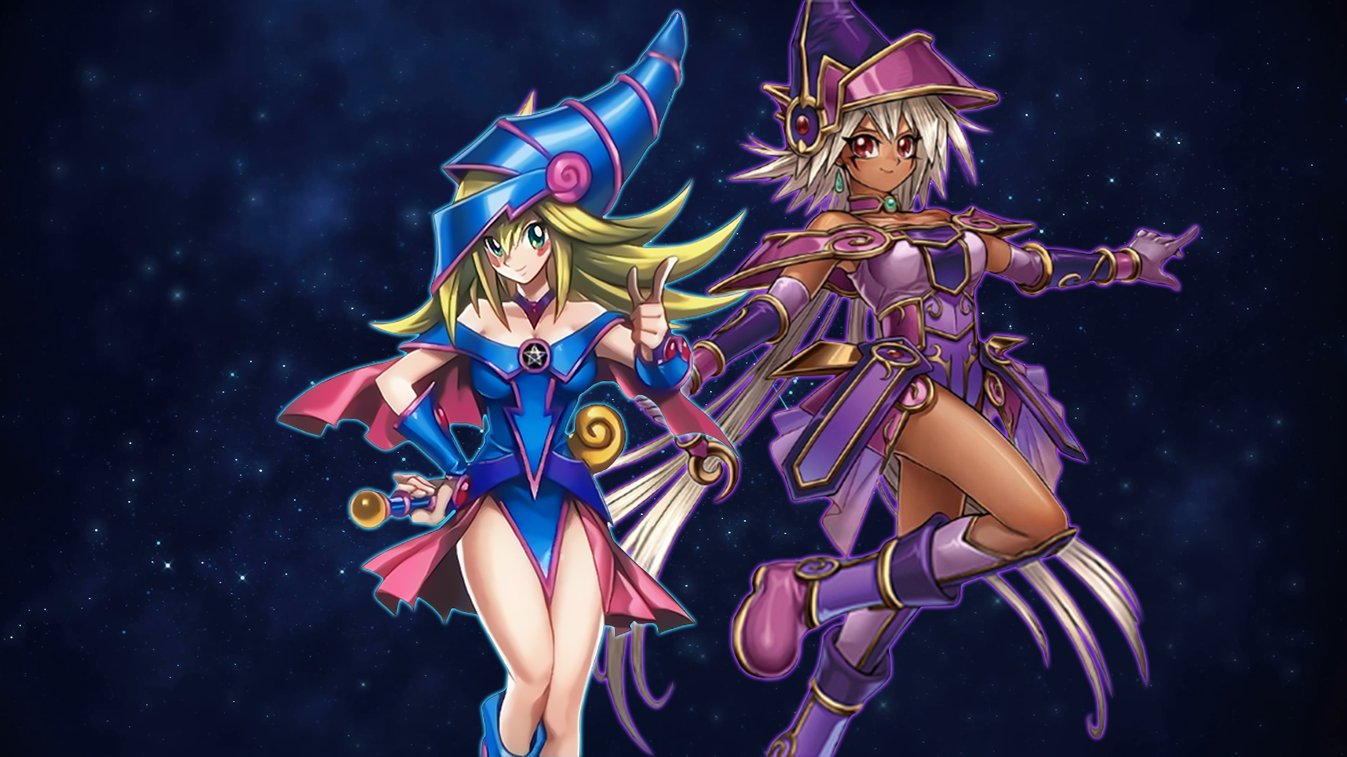 Dark Magician Girl And Apprentice Illusion Magician Backgrounds by.