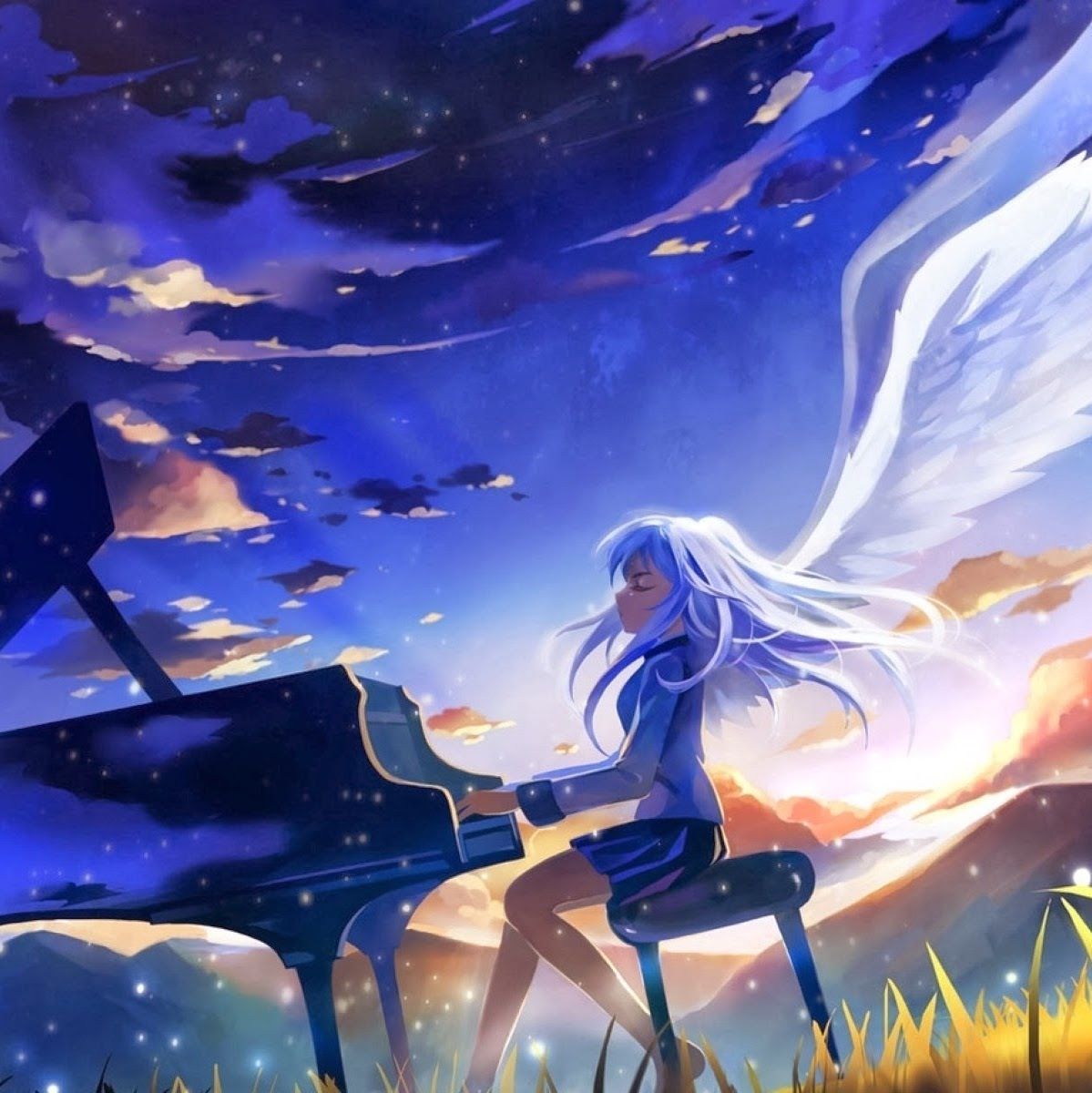 Angel Beat; Angel playing on Piano. Anime wallpaper, Beats