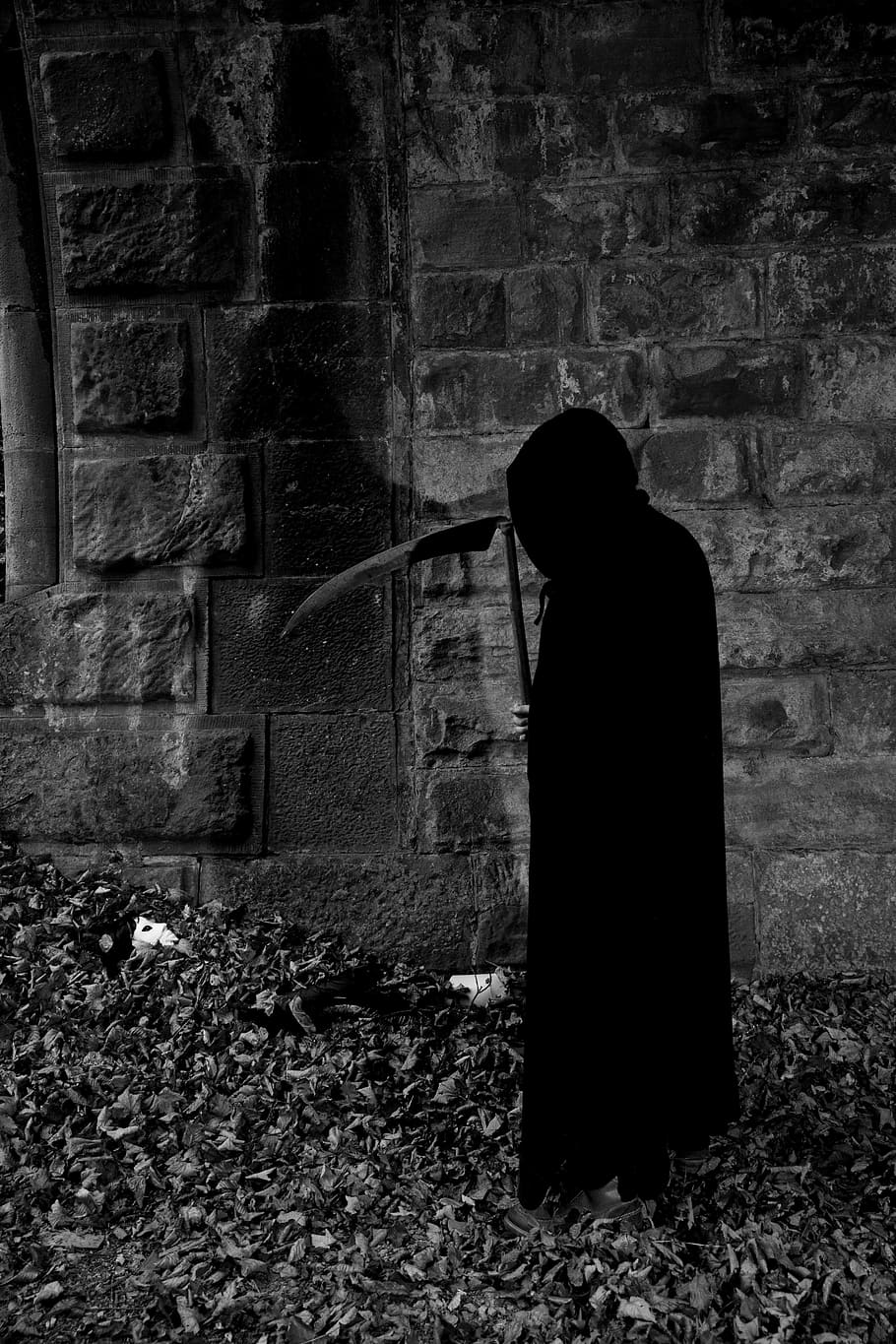 HD wallpaper: grim reaper standing beside wall, Death, Horror