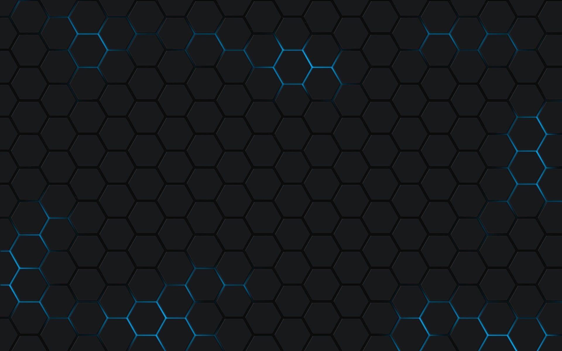 black honeycomb wallpaper #minimalism #hexagon P #wallpaper