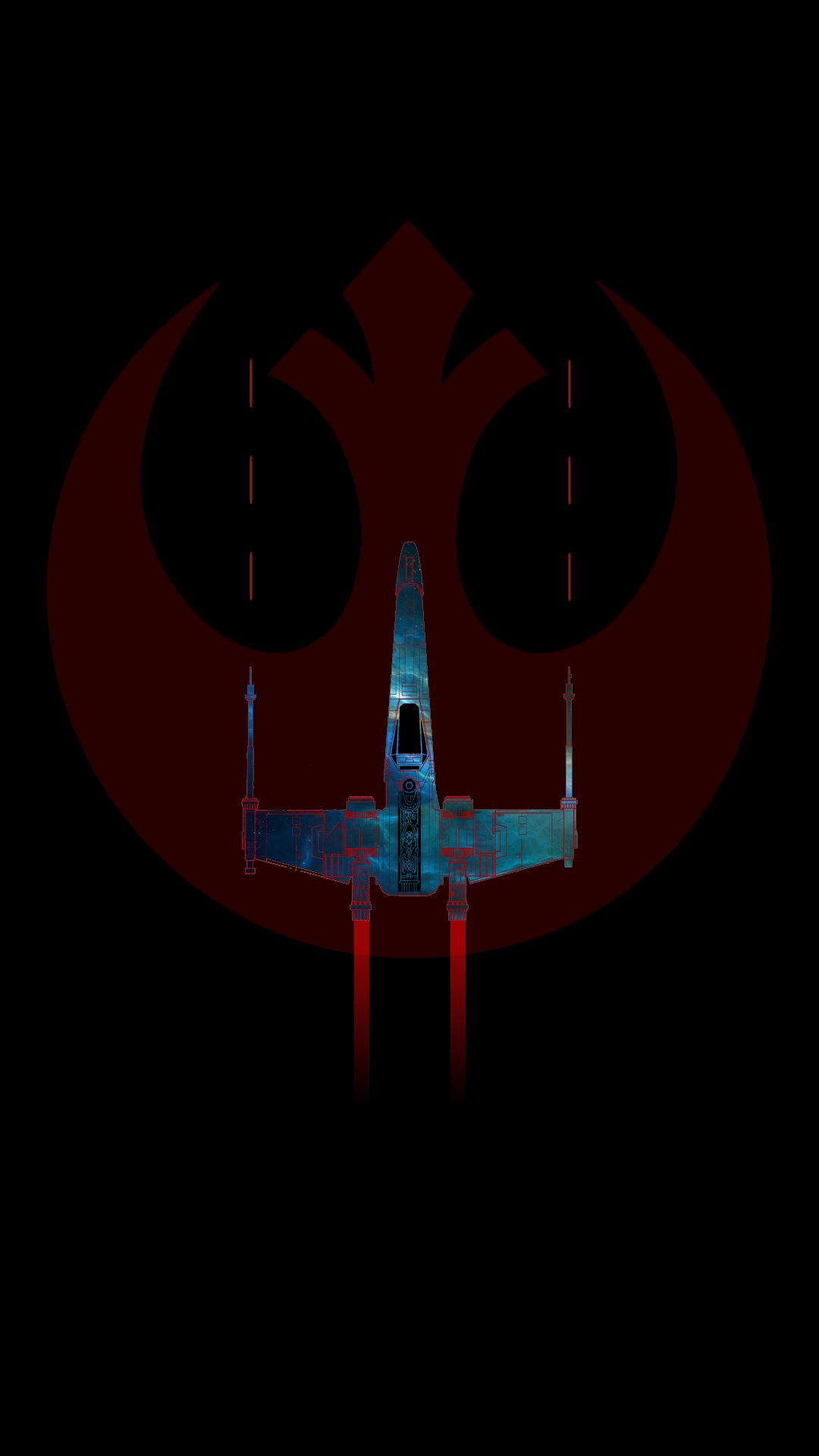 X Wing Amoled Wallpaper For Phones(1080×1920)