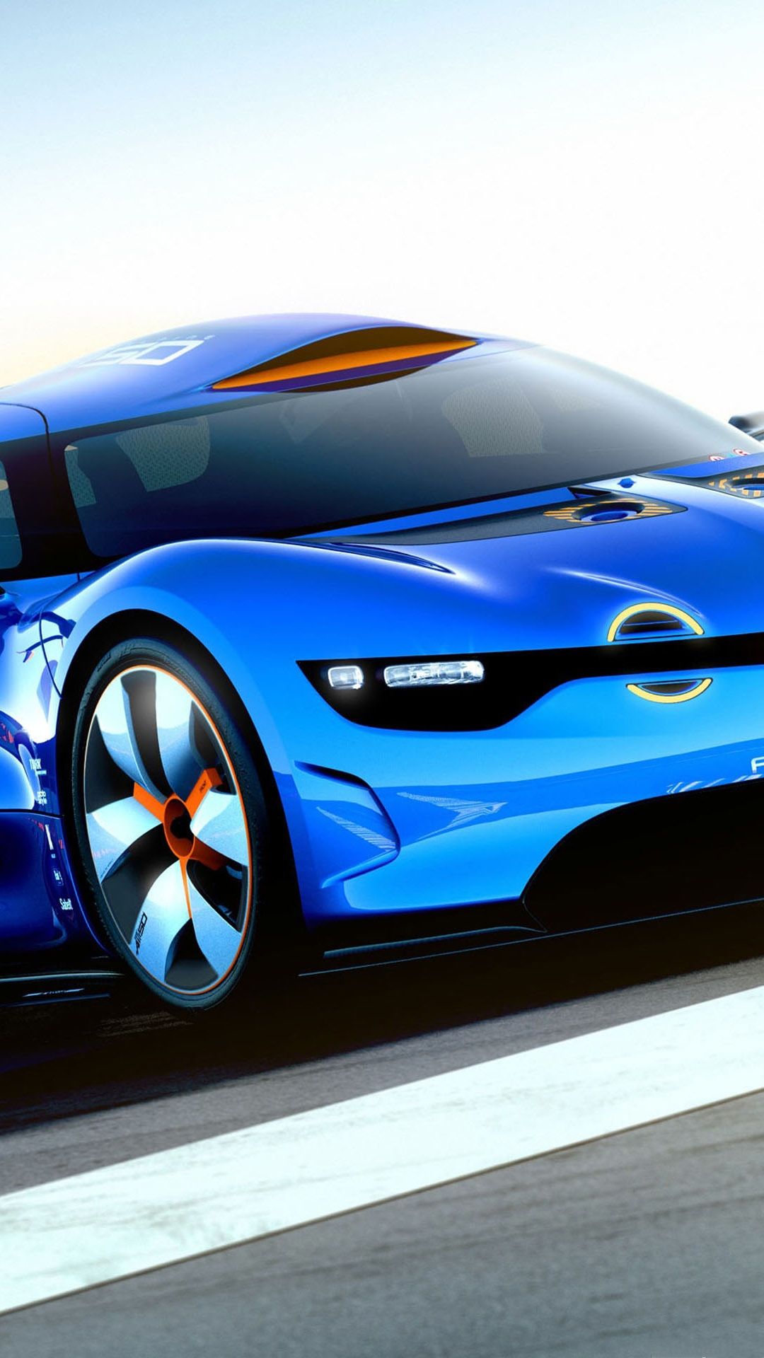 Renault Alpine Concept Car Light Blue Android Wallpaper free download