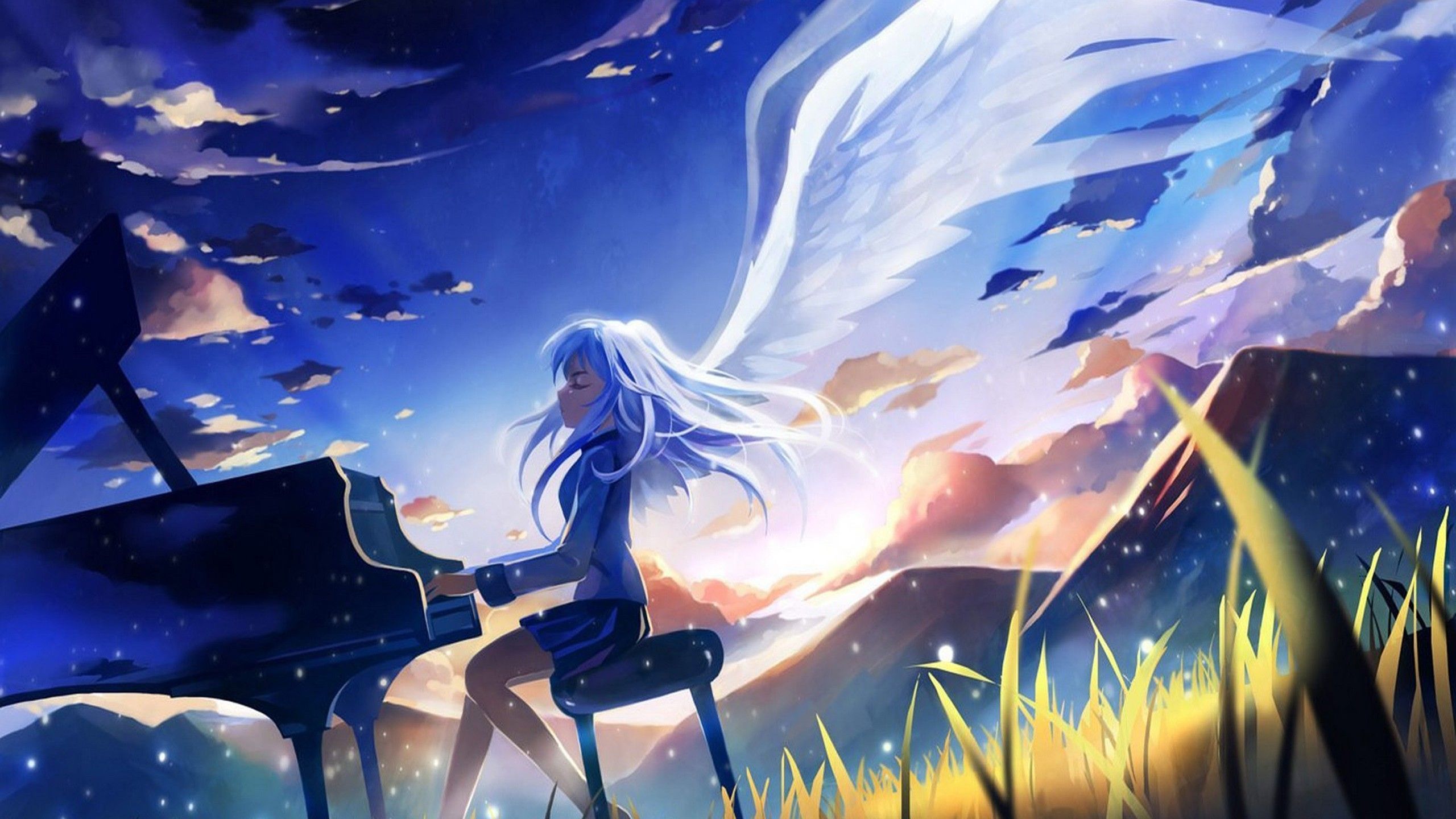 Wallpaper anime, Kanade Tachibana, Angel Beats, Art