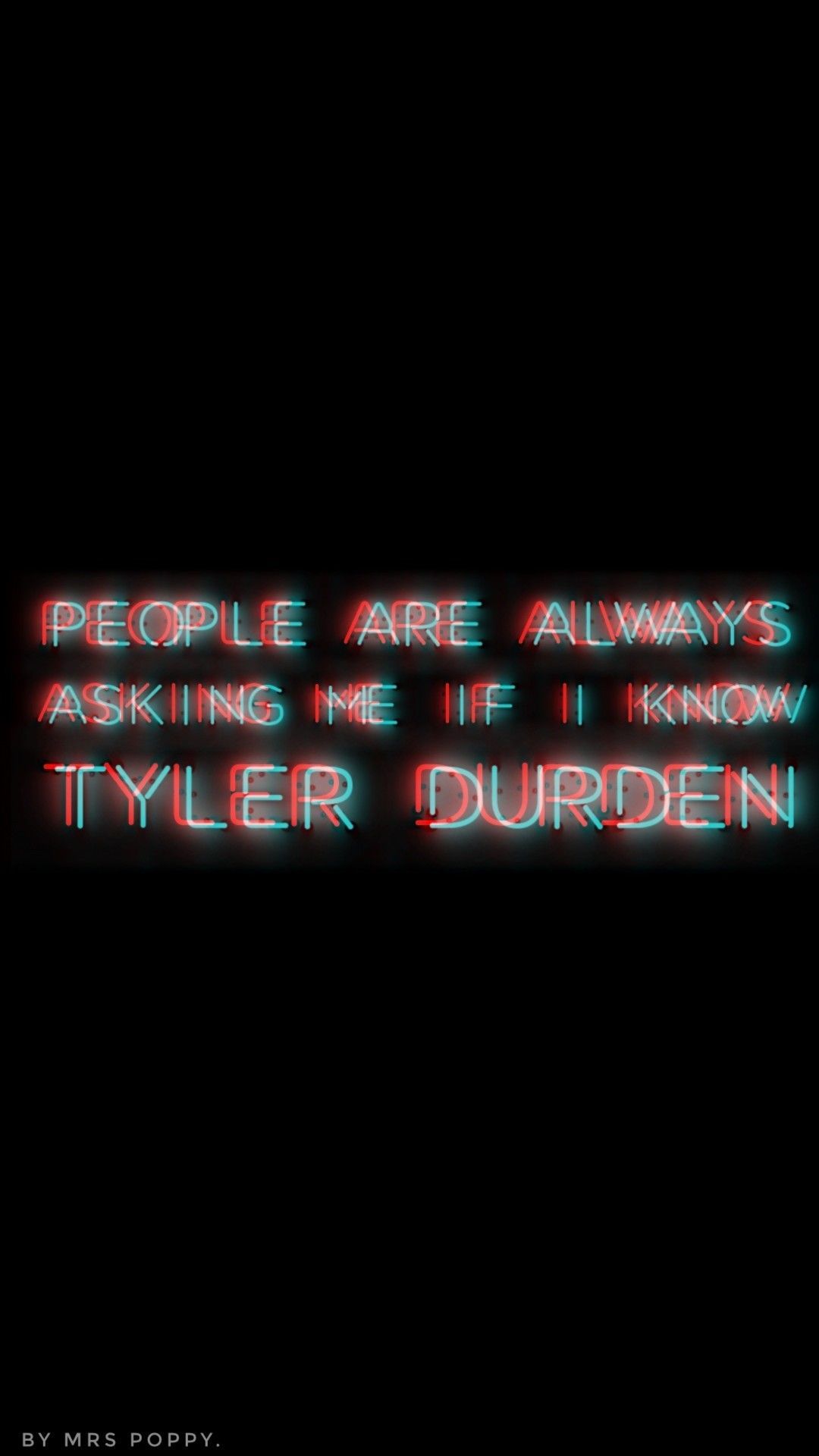 in Tyler we trust. Fight club quotes
