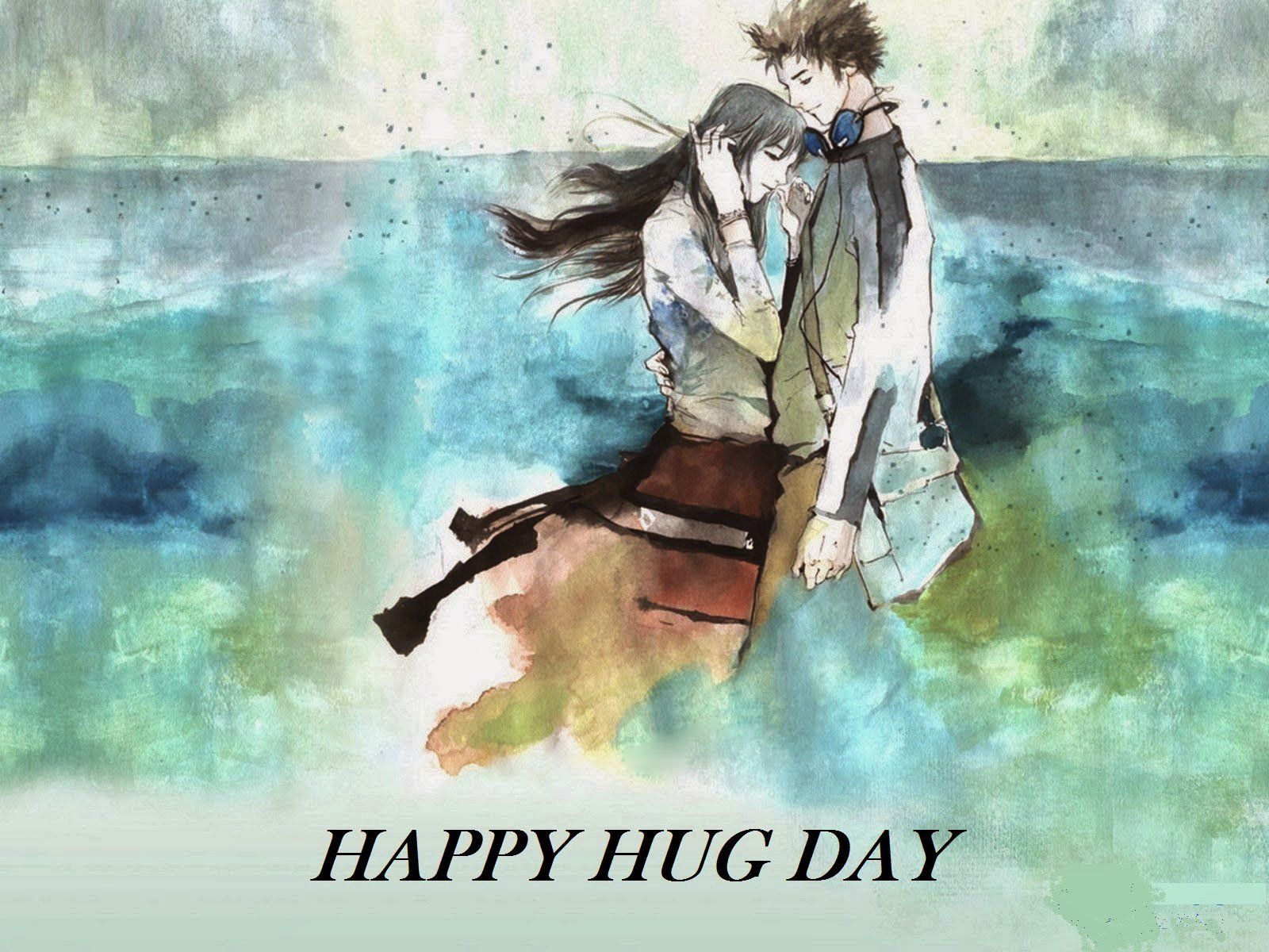 Hug hugging couple love mood people men women happy original anime