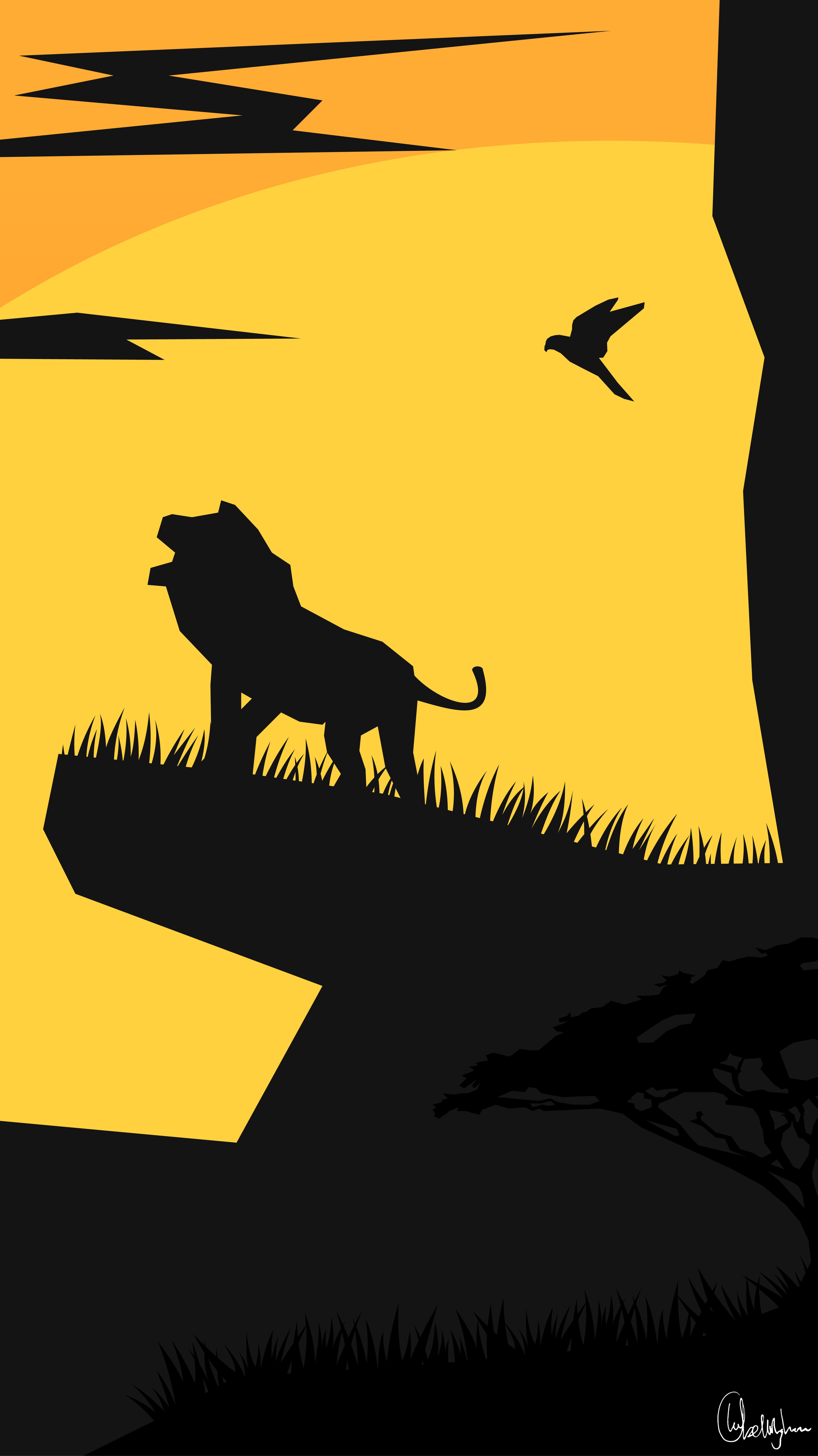 Pride Rock Lion King Silhouette