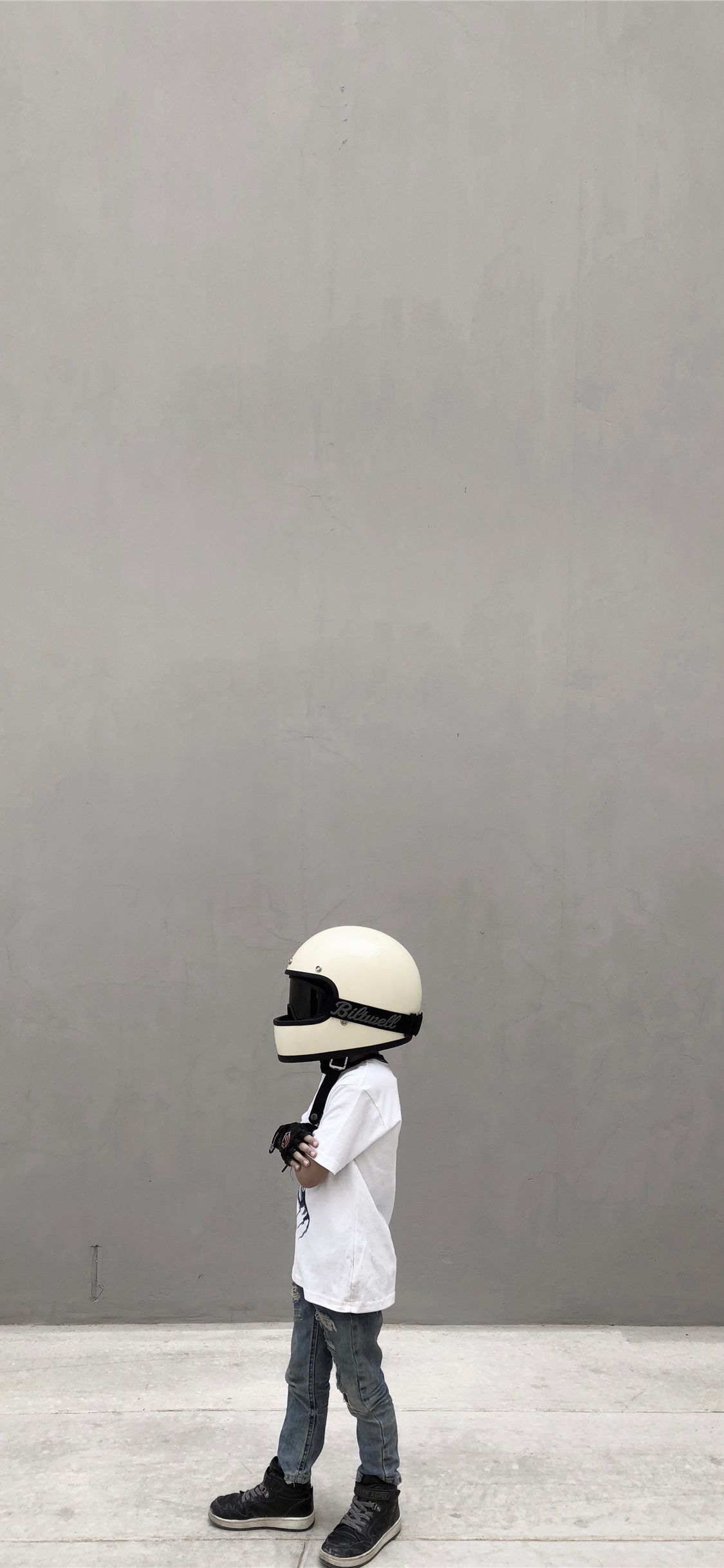 Helmet Boy iPhone X Wallpaper Free Download