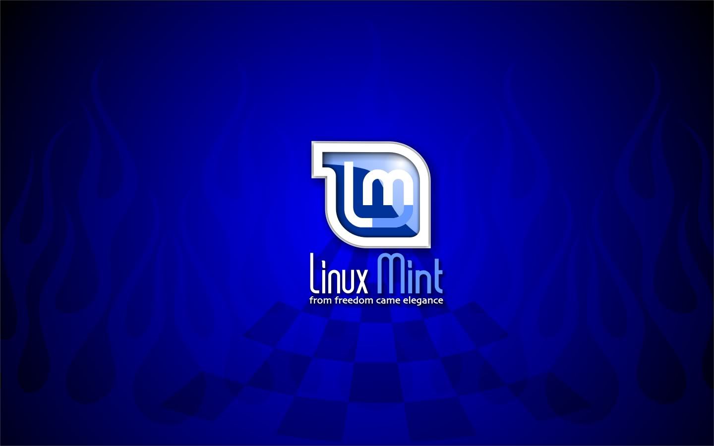 linux mint wallpaper blue