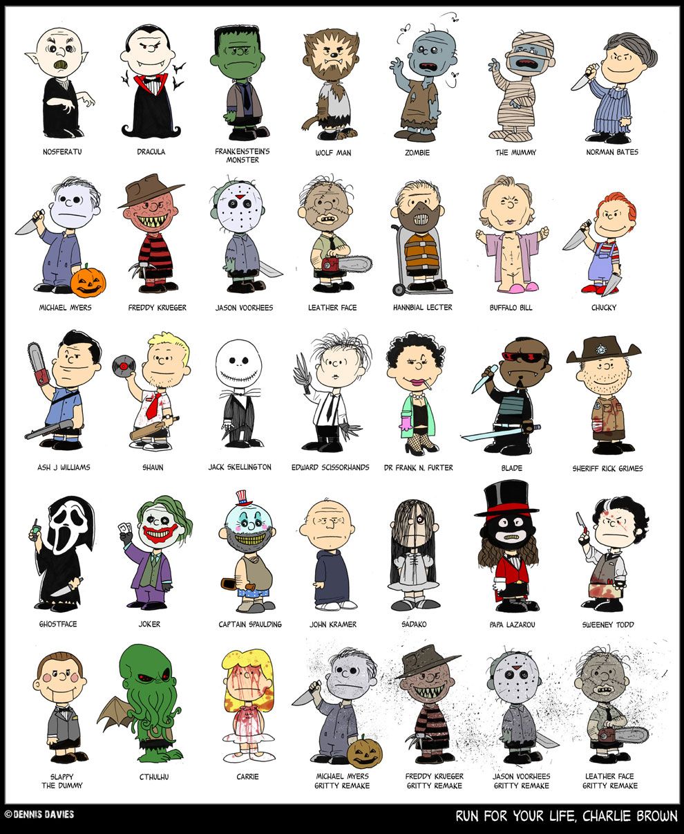 Charlie Brown Reimagined As Horror Movie Villains