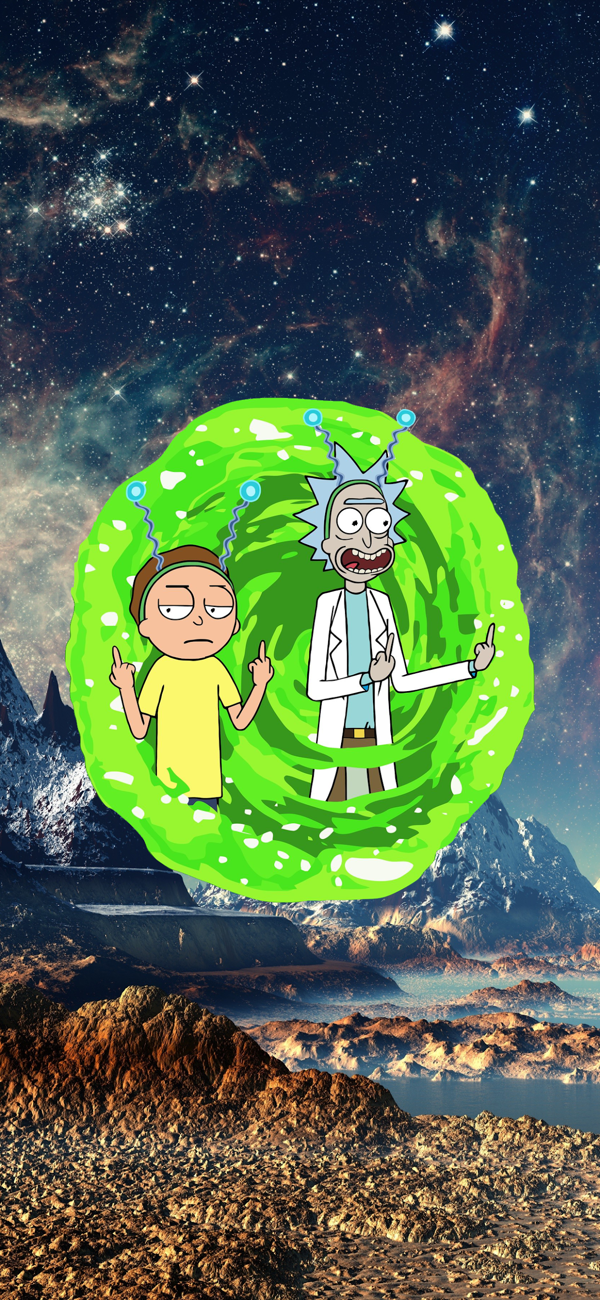 Rick and Morty AMOLED Mobile Wallpaper - 9GAG