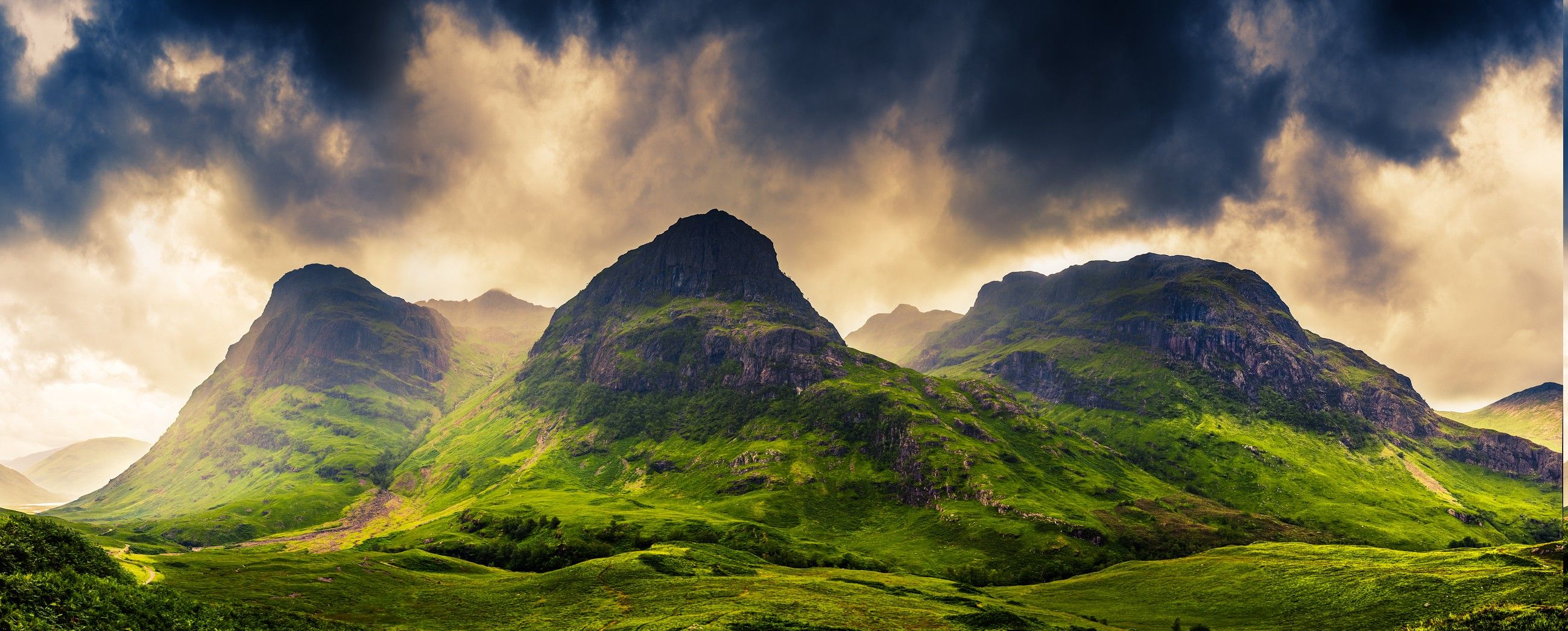 mountain, Clouds, Grass, Scotland, Spring, Nature, Landscape, UK Wallpaper HD / Desktop and Mobile Background