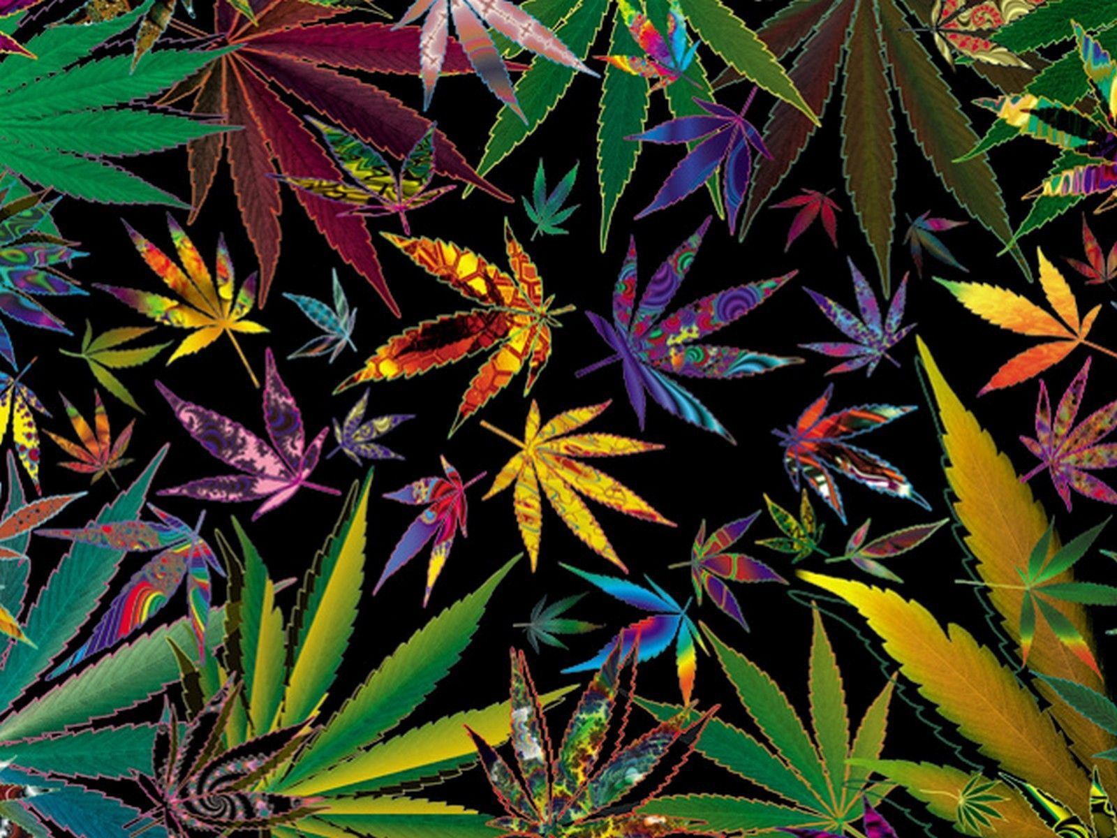 8. Trippy Marijuana Nail Art - wide 6
