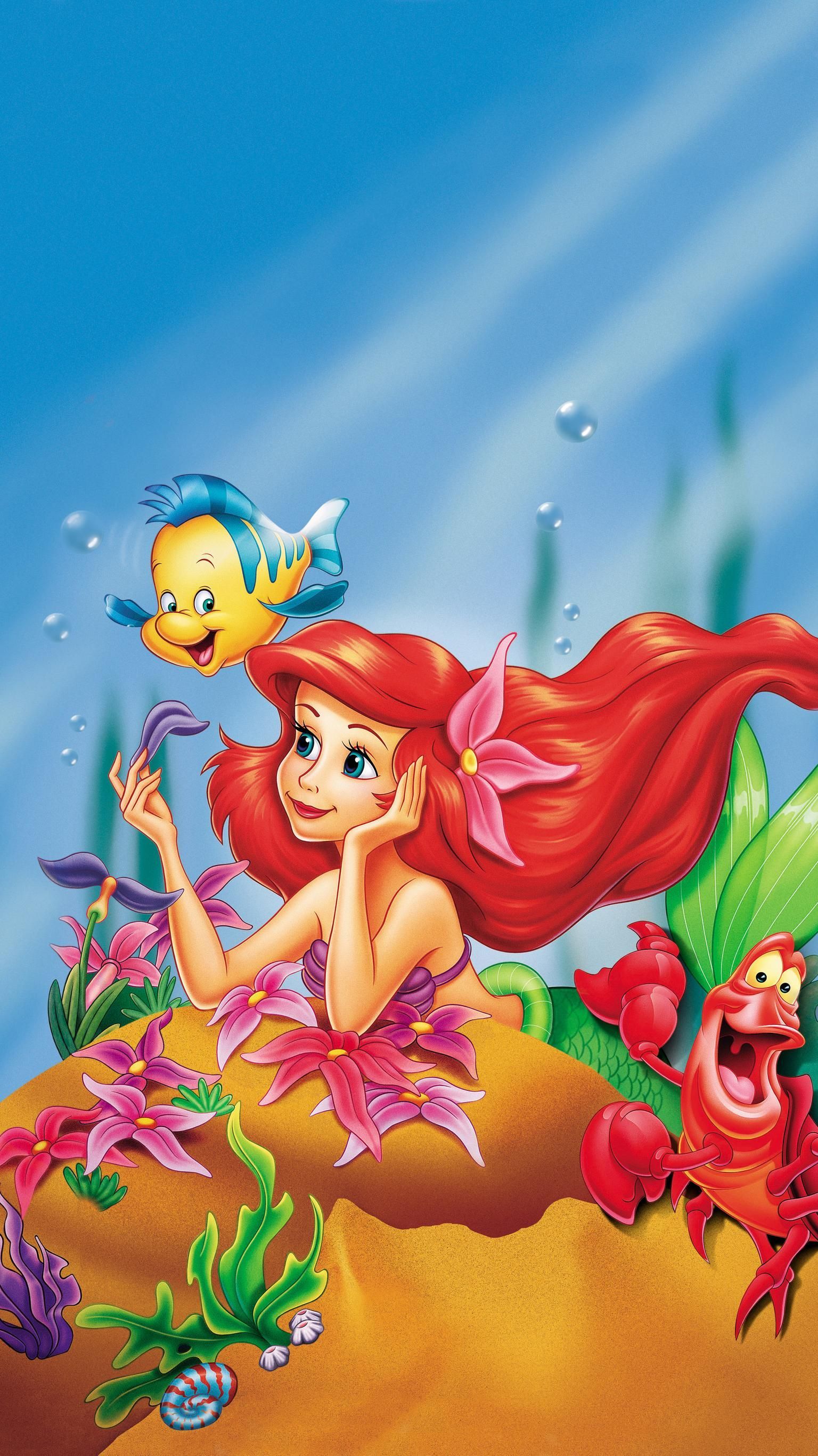The Little Mermaid (1989) Phone Wallpaper. Little mermaid