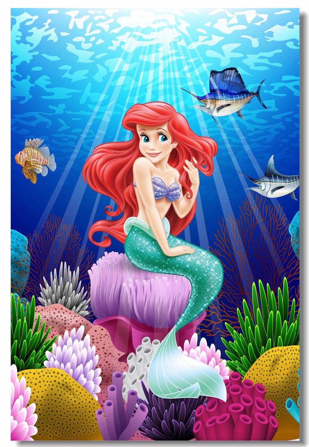 Custom Printing Wall Mural The Little Mermaid Poster Princess