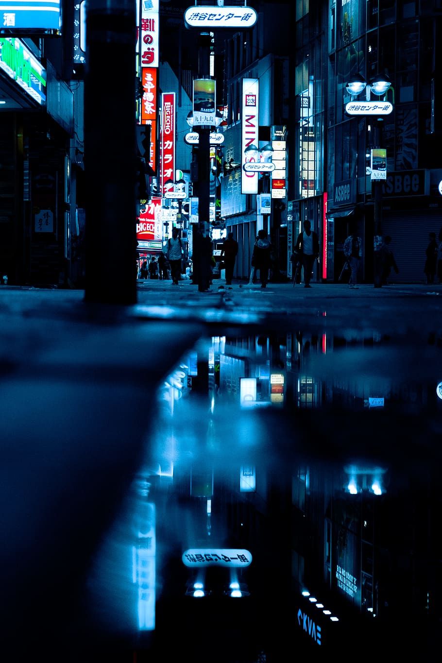 HD wallpaper: reflection of city night lights, japan, tokyo, nightnight time