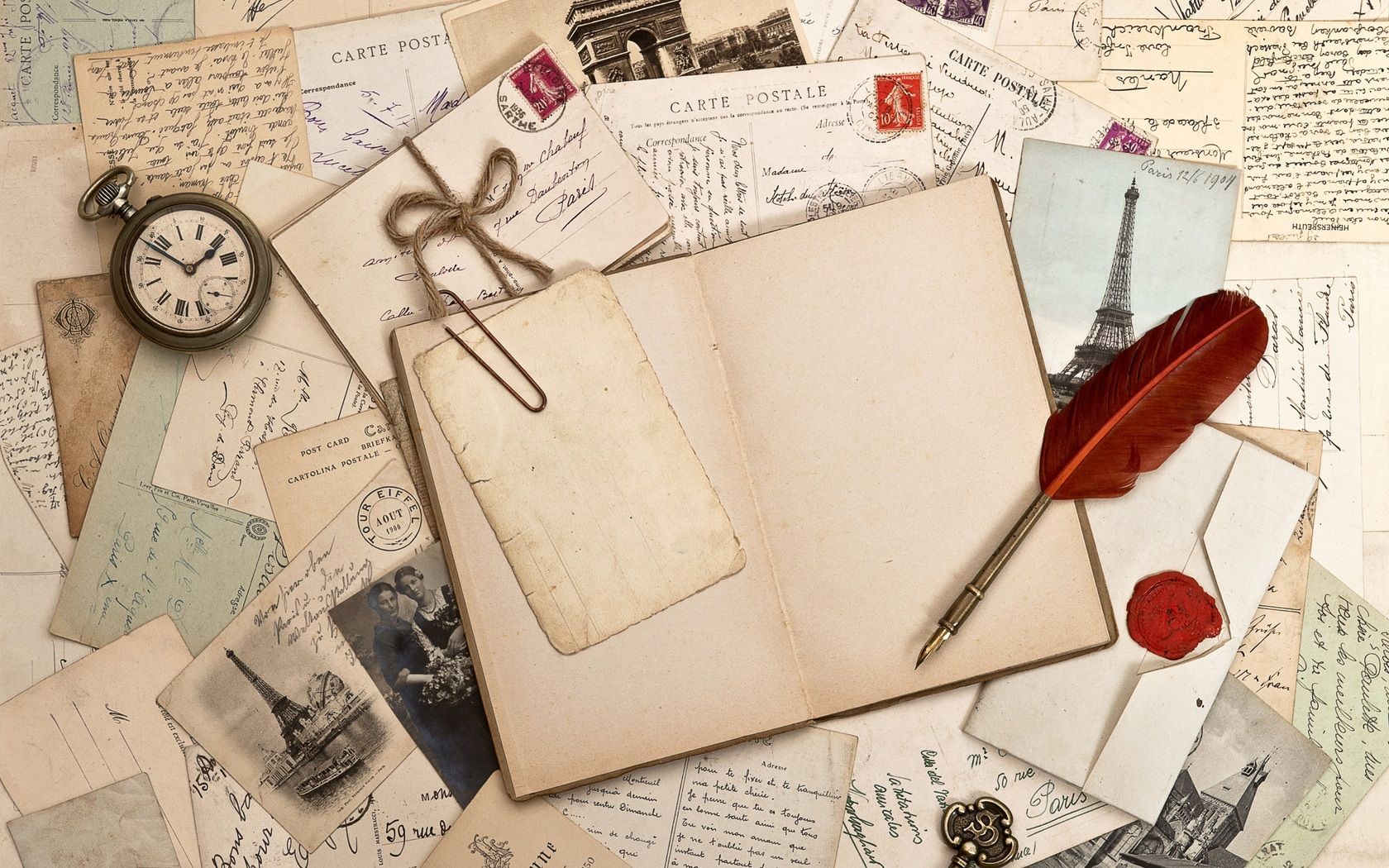 vintage, pen, book, vintage, retro, letters, watch