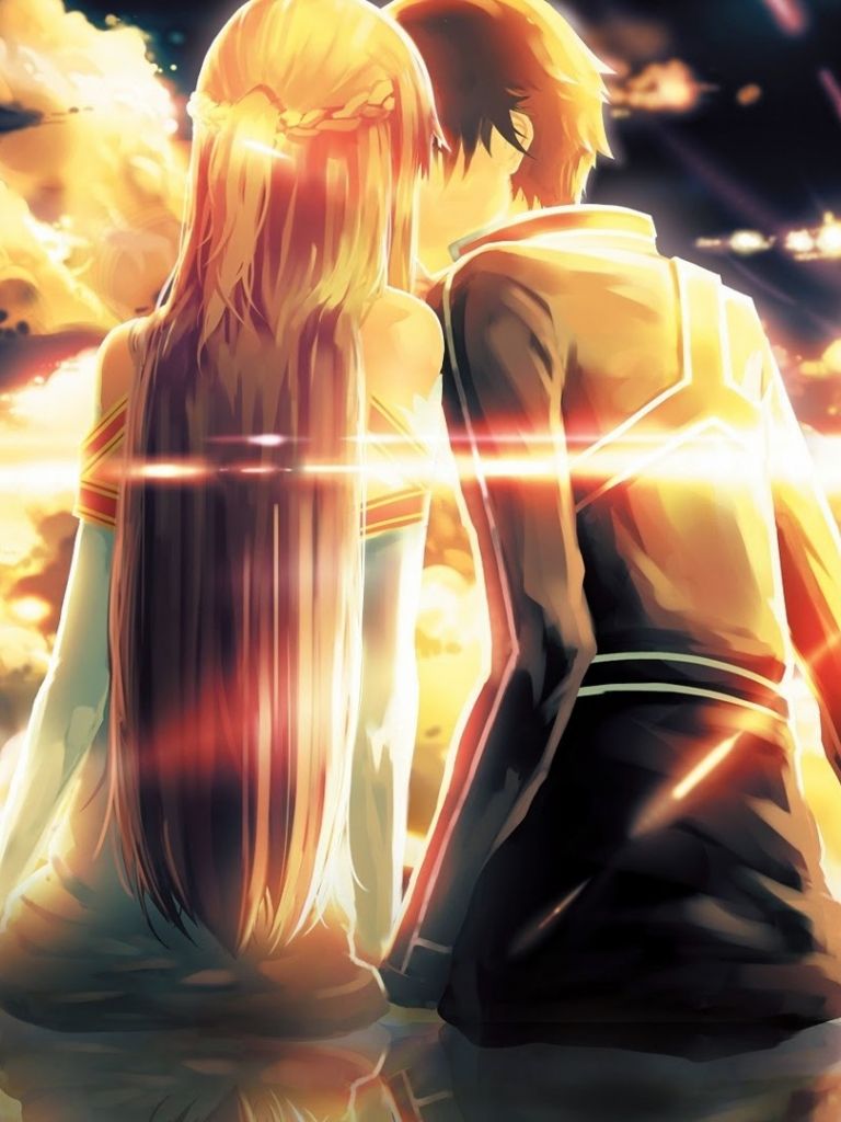 Sword Art Online Kirito And Asuna Kiss Wallpaper