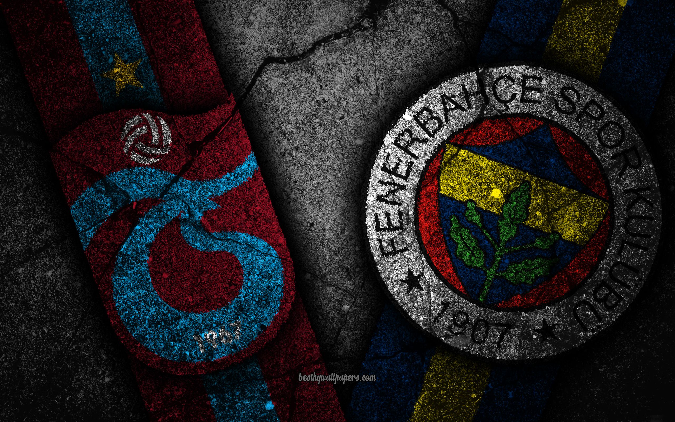 Download wallpaper Trabzonspor vs Fenerbahce, Round Super Lig
