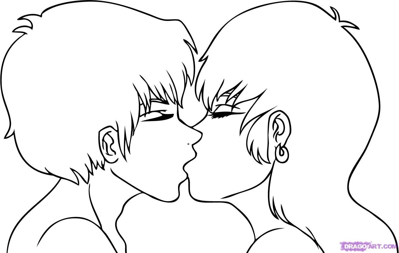 Kissing Anime Sketch Wallpapers   Wallpaper Cave
