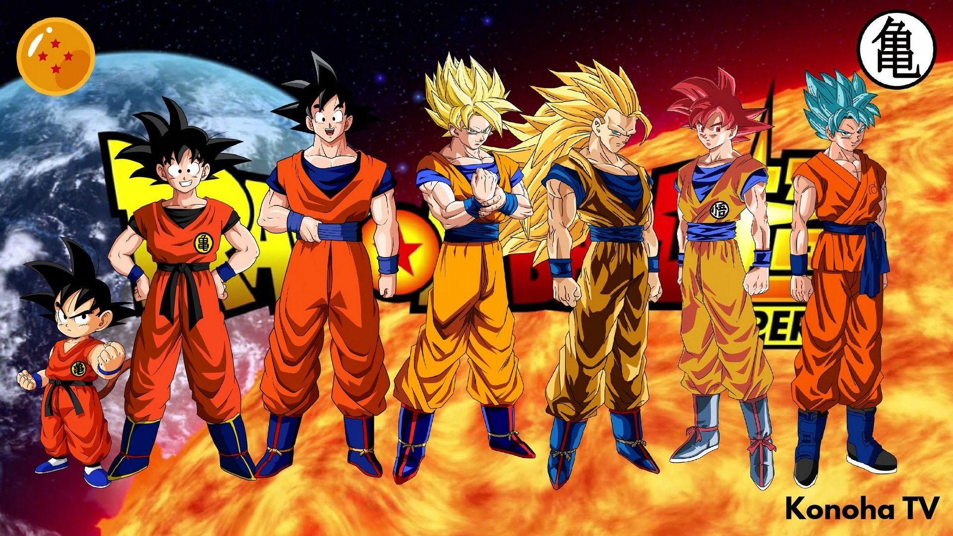 All Goku Forms 3D Wallpaper Free All Goku Forms 3D Background