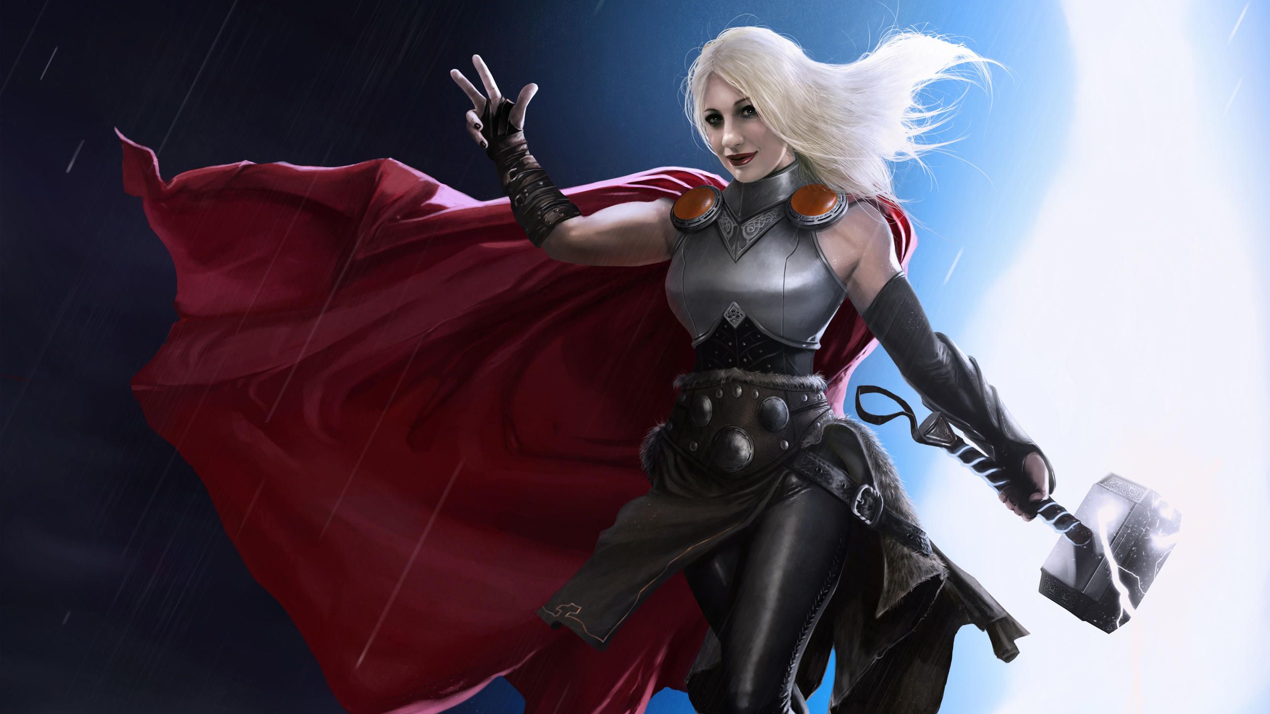 Lady Thor, HD Superheroes, 4k Wallpaper, Image, Background