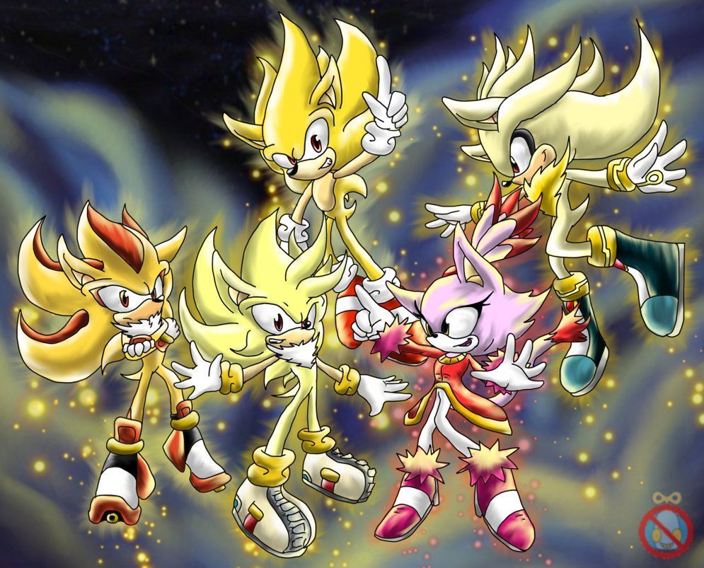 Super Otto, Super Sonic, Super Silver, and Super Shadow and Buring