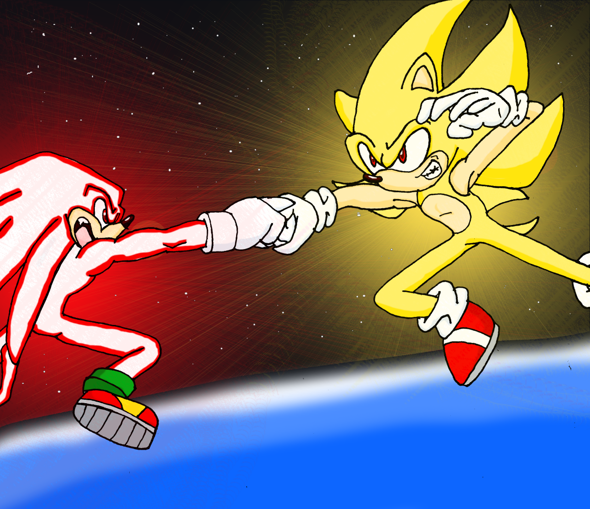 sonic and shadow and silver and knuckles super