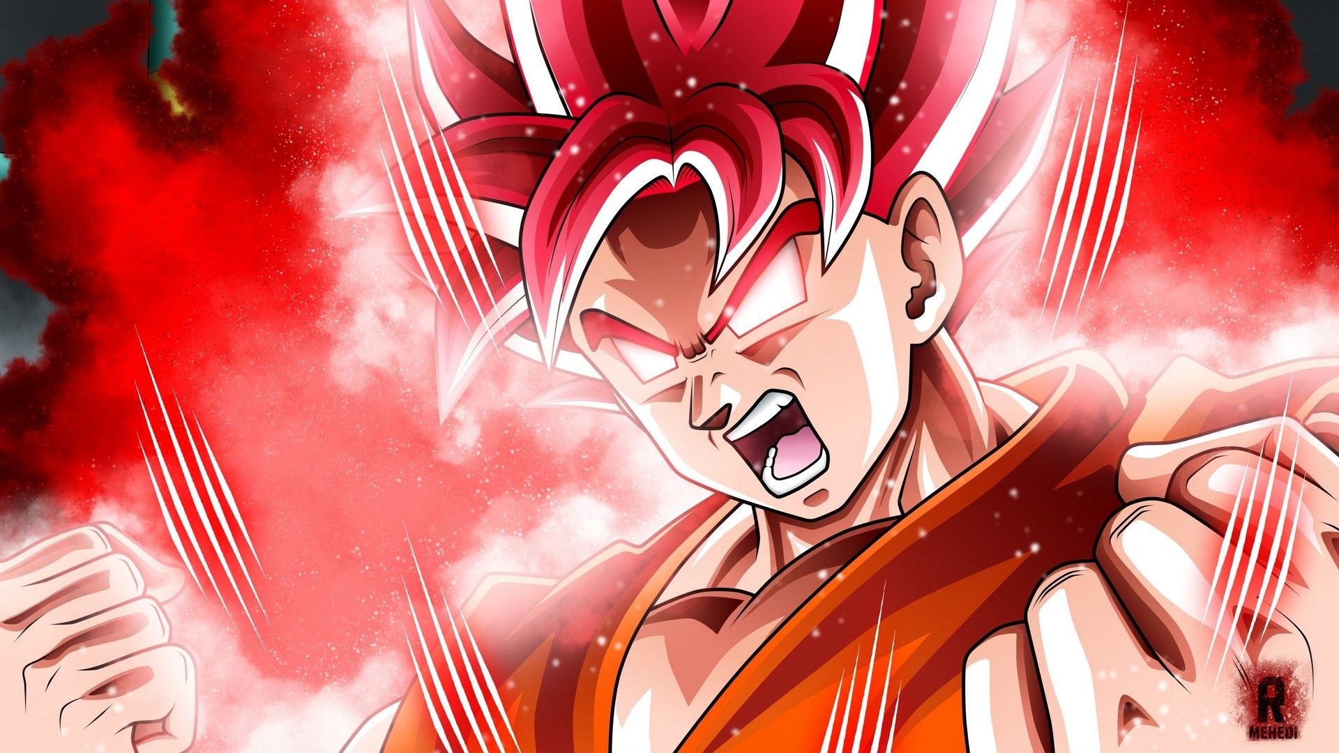 Goku Super Saiyan God Desktop Wallpapers