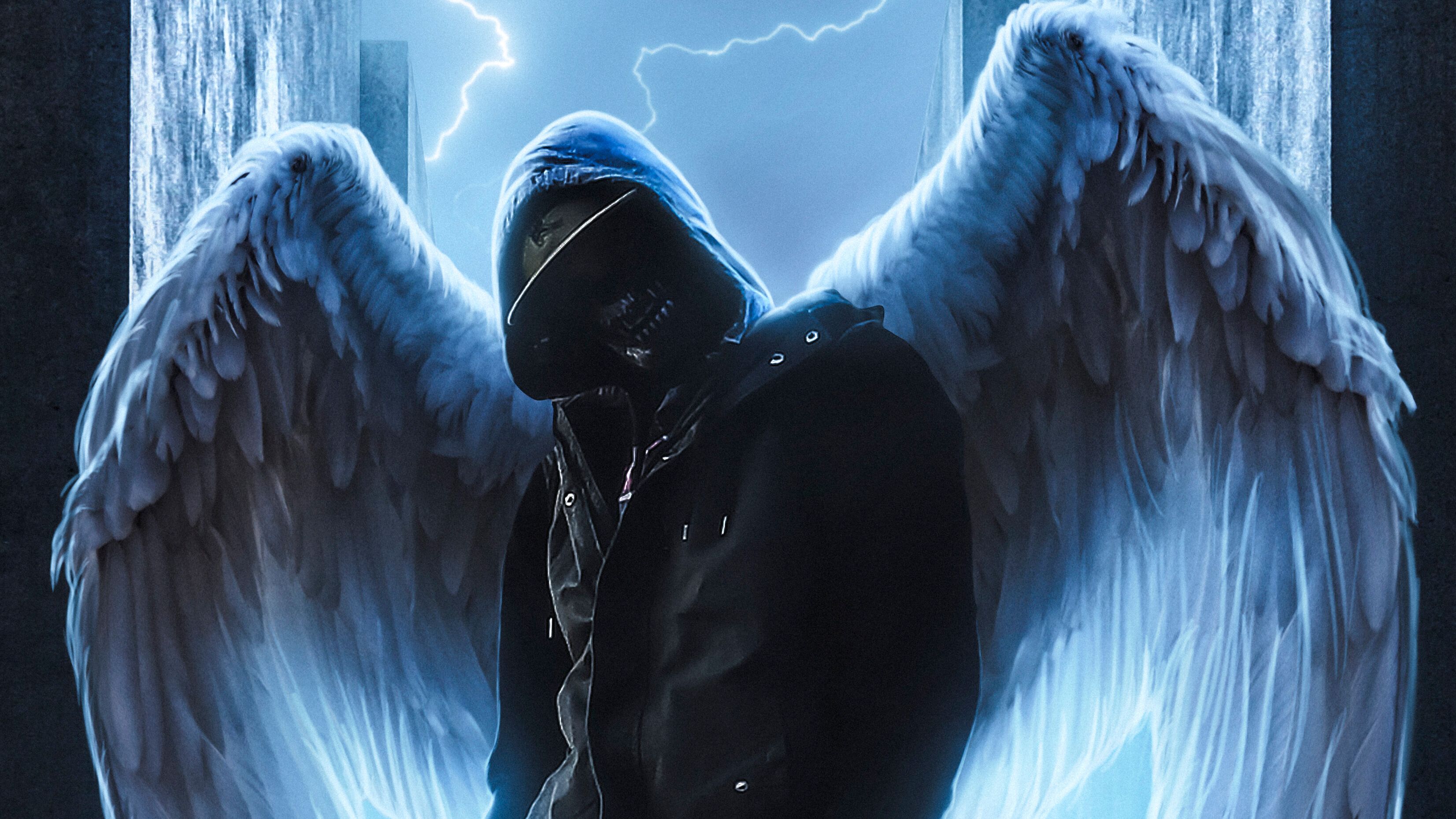 Hoodie Guy With Wings, HD Artist, 4k Wallpaper, Image, Background, Photo and Picture