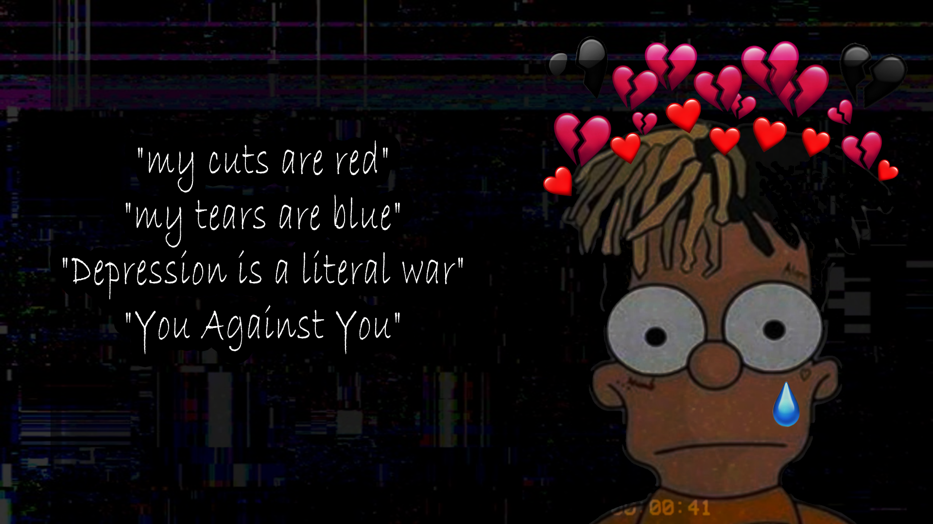 Download Depressed And Sad Bart Simpsons Wallpaper