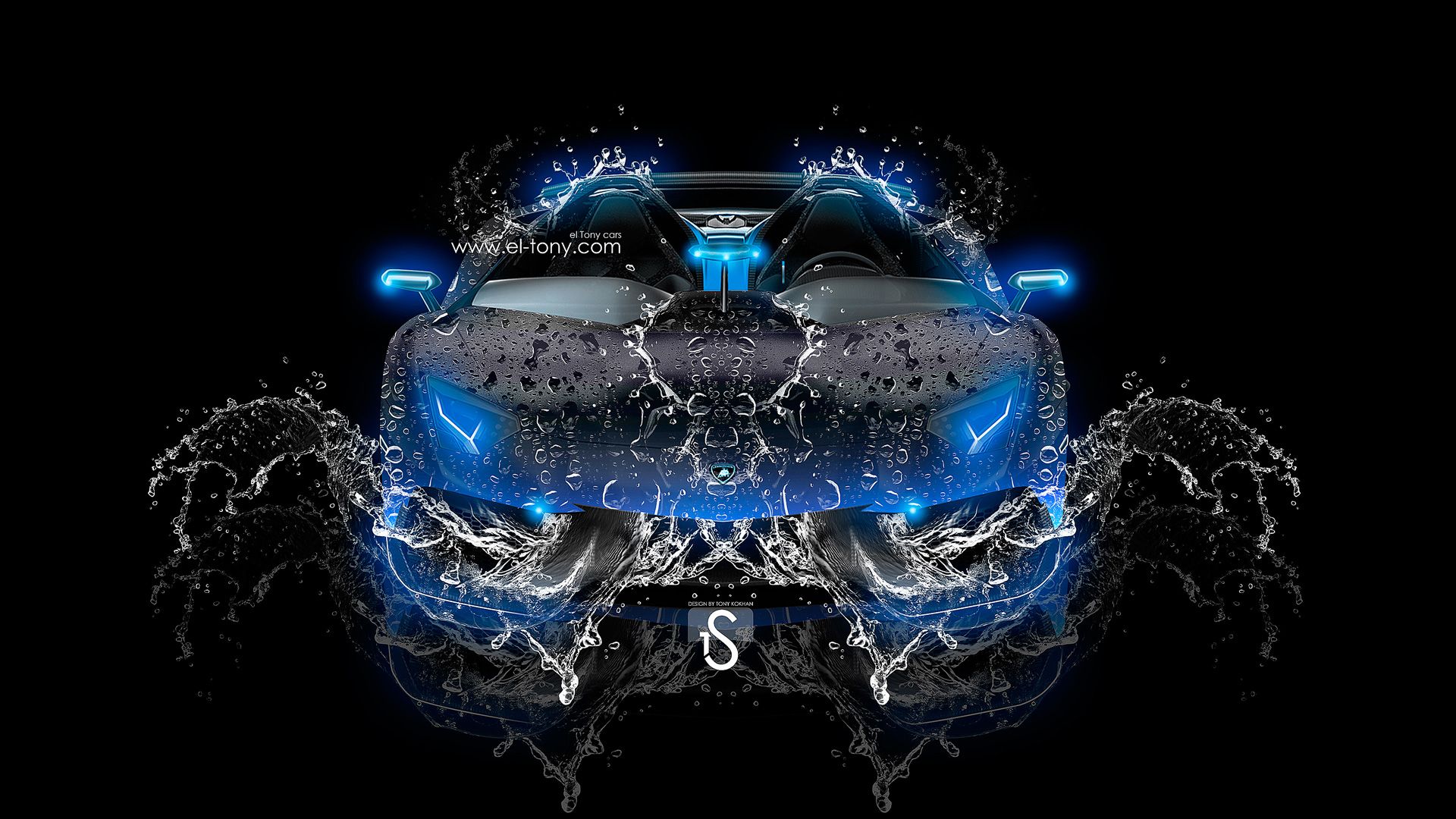 Free download Alfa img Showing gt Lamborghini Neon Blue 1920x1080