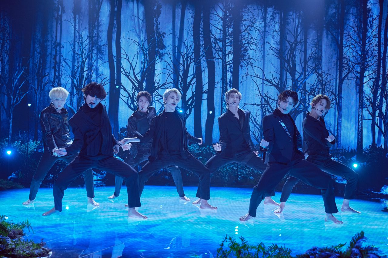 BTS delivers barefoot performance of 'Black Swan' on The Late Late