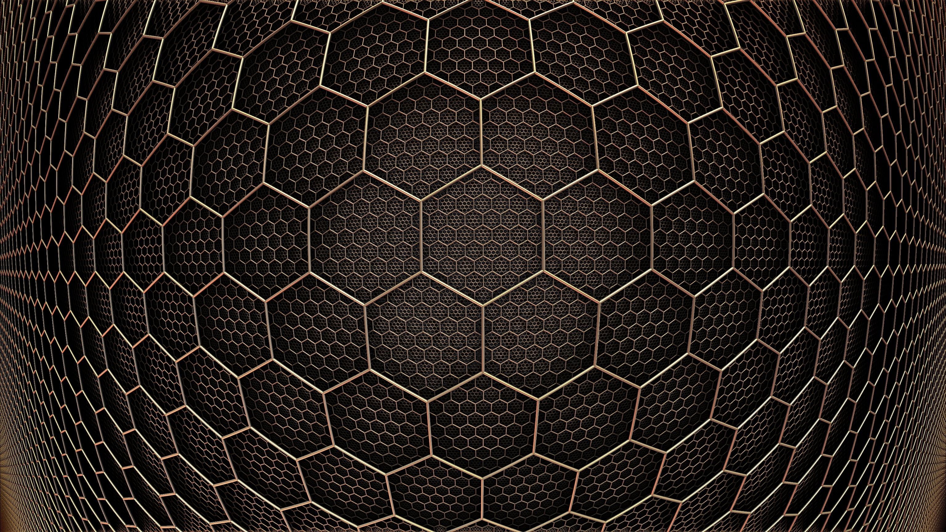 black and white area rug #abstract #hexagon 3D design K