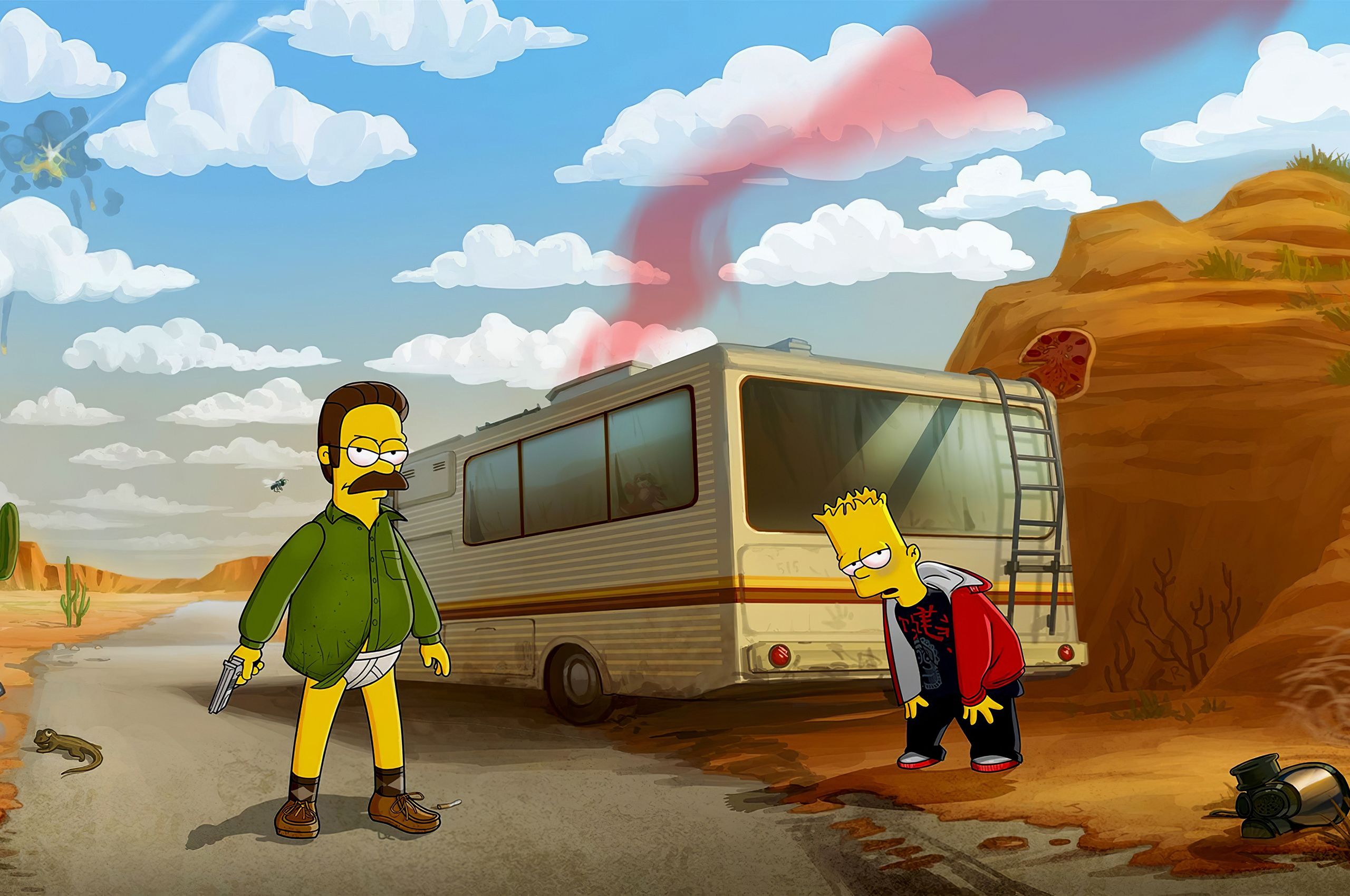Bart And Heisenberg Simpson 4k Chromebook Pixel HD 4k