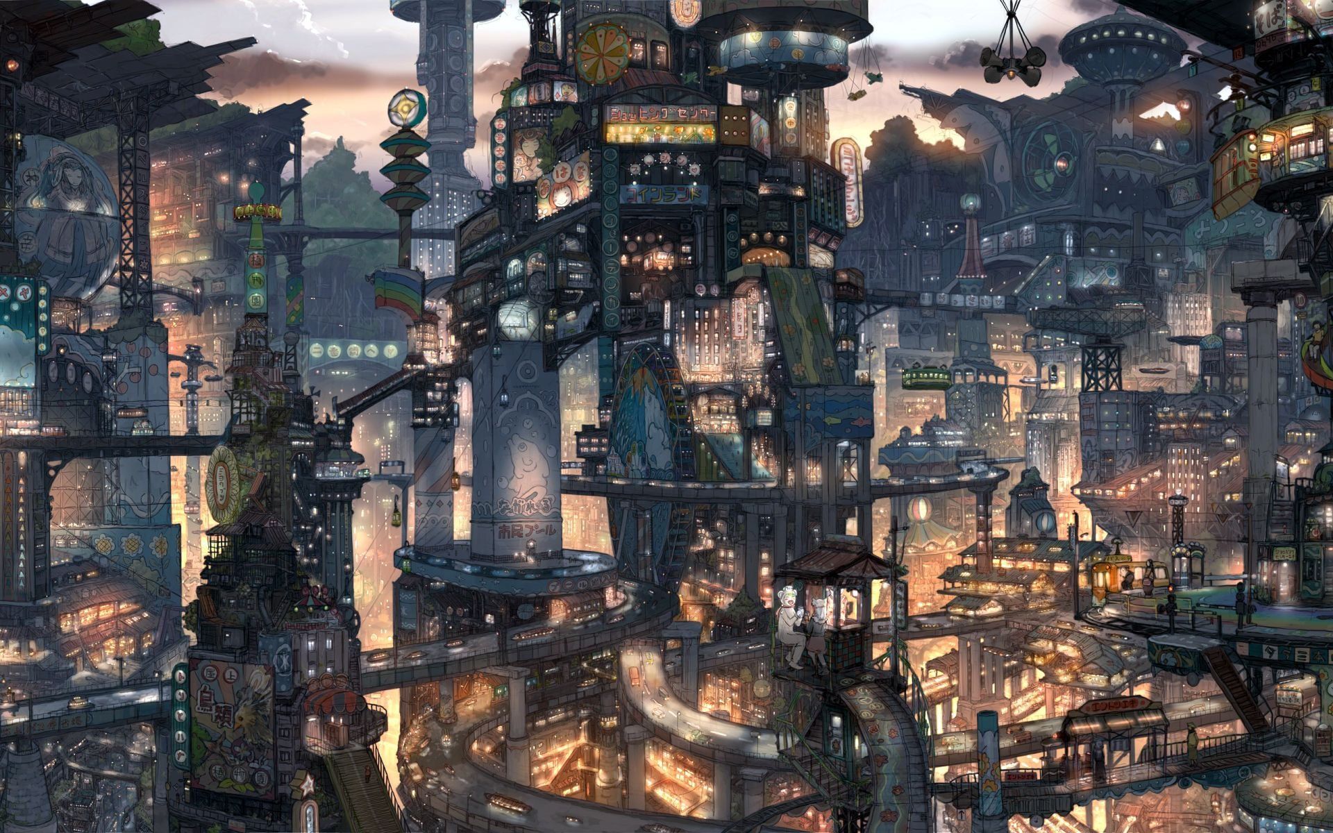 anime, Ghost In The Shell, Cityscape |