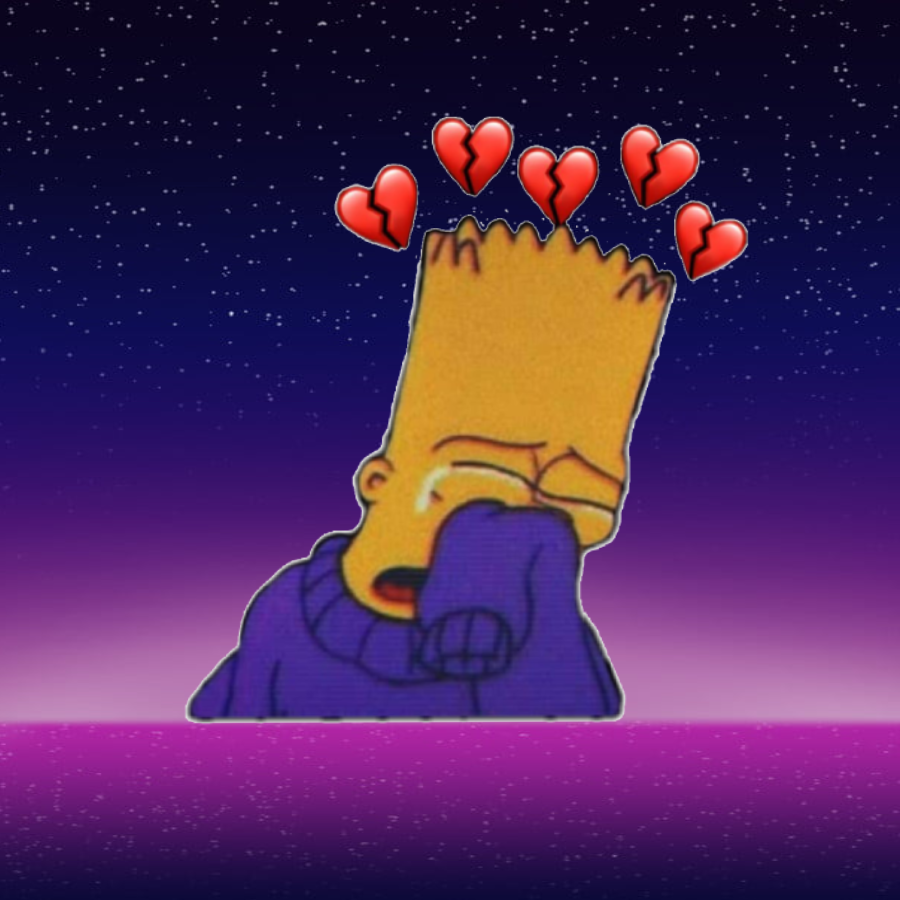 bart and lisa simpson sad edit aesthetic profile picture wallpaper