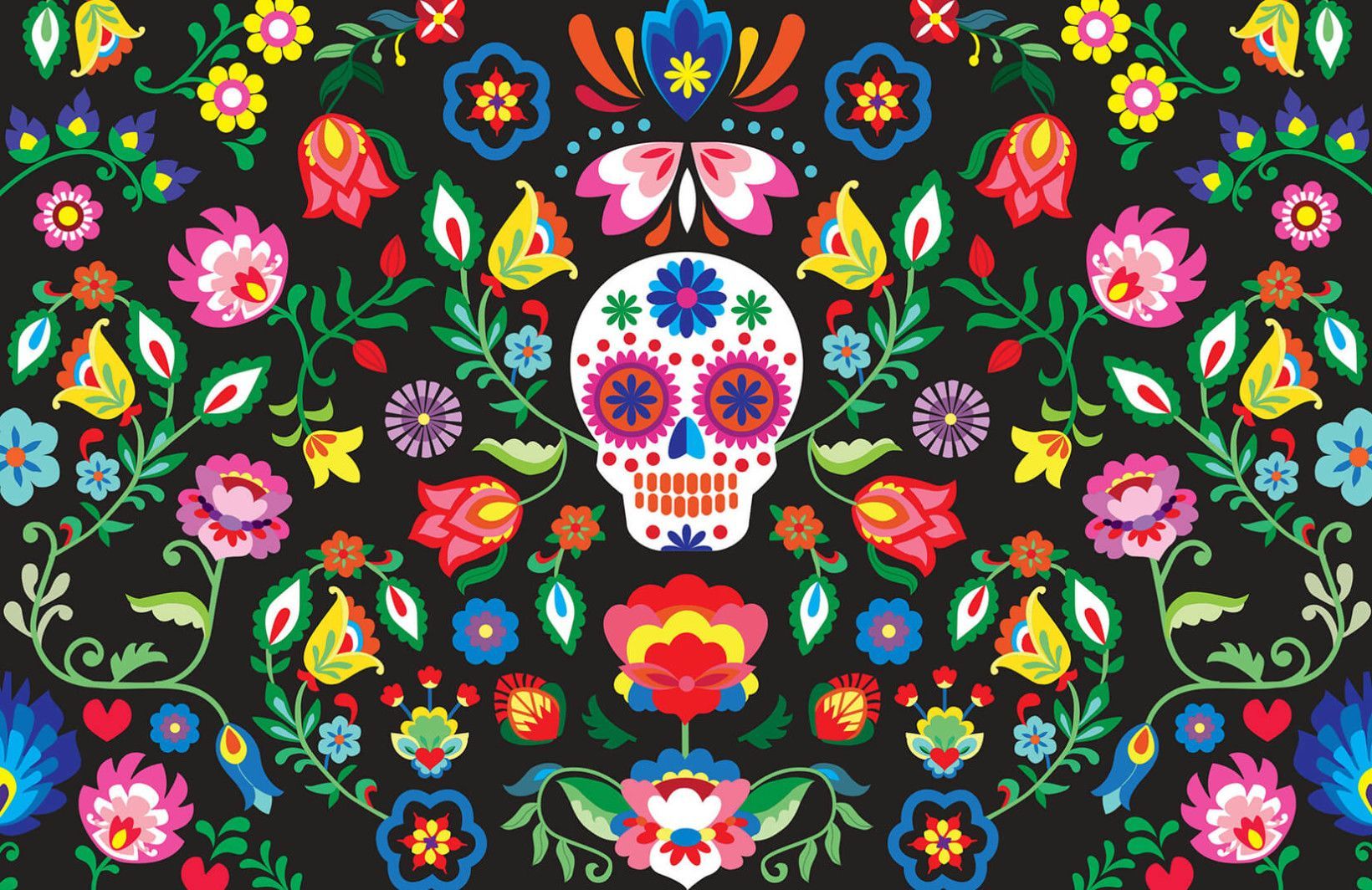 Mexican Sugar Skull Wallpaper. MuralsWallpaper. Sugar skull