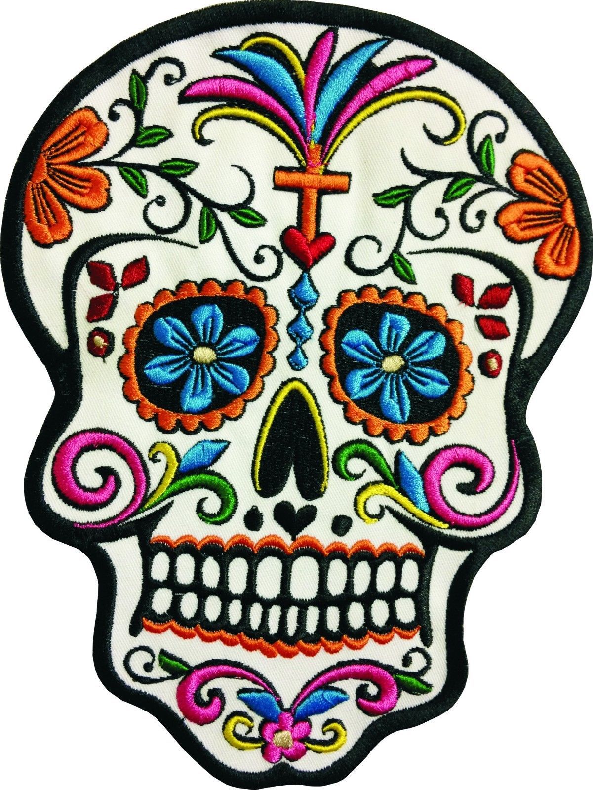 $14.99 -On Embroidered Patch Sugar Skull Funny Patch Cinco