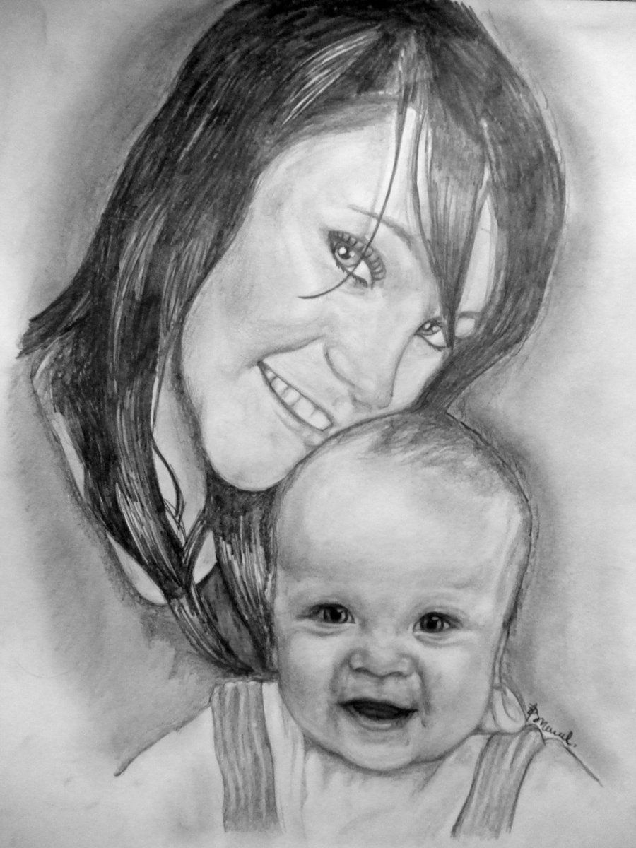 Free Mother And Child Drawing, Download Free Clip Art, Free Clip