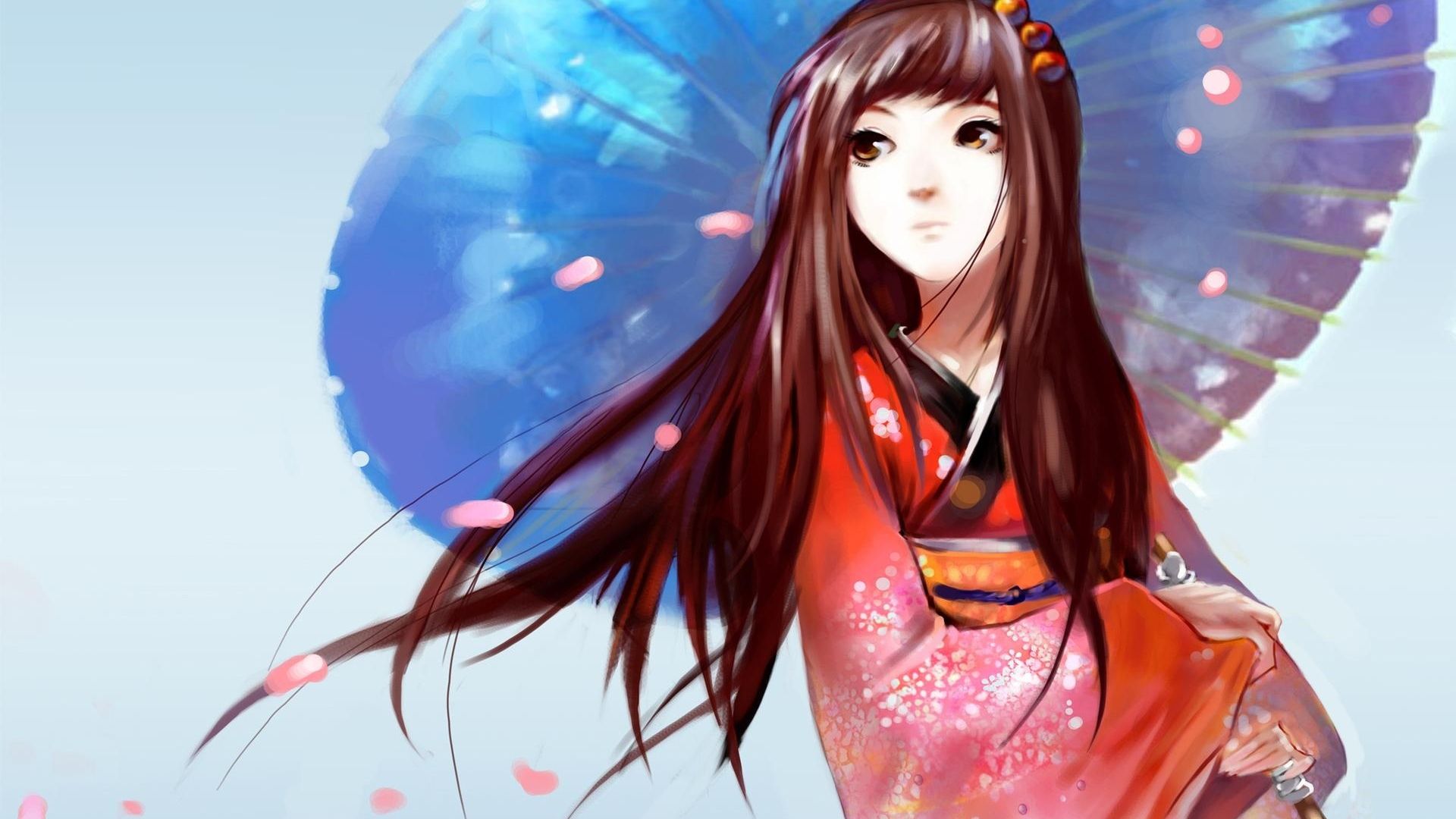 Free download Japanese Anime Girl Umbrella Wallpaper 1920x1200
