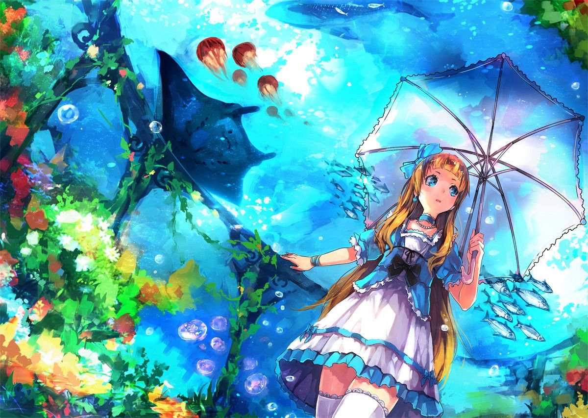 Girl With Umbrella Wallpaperx853