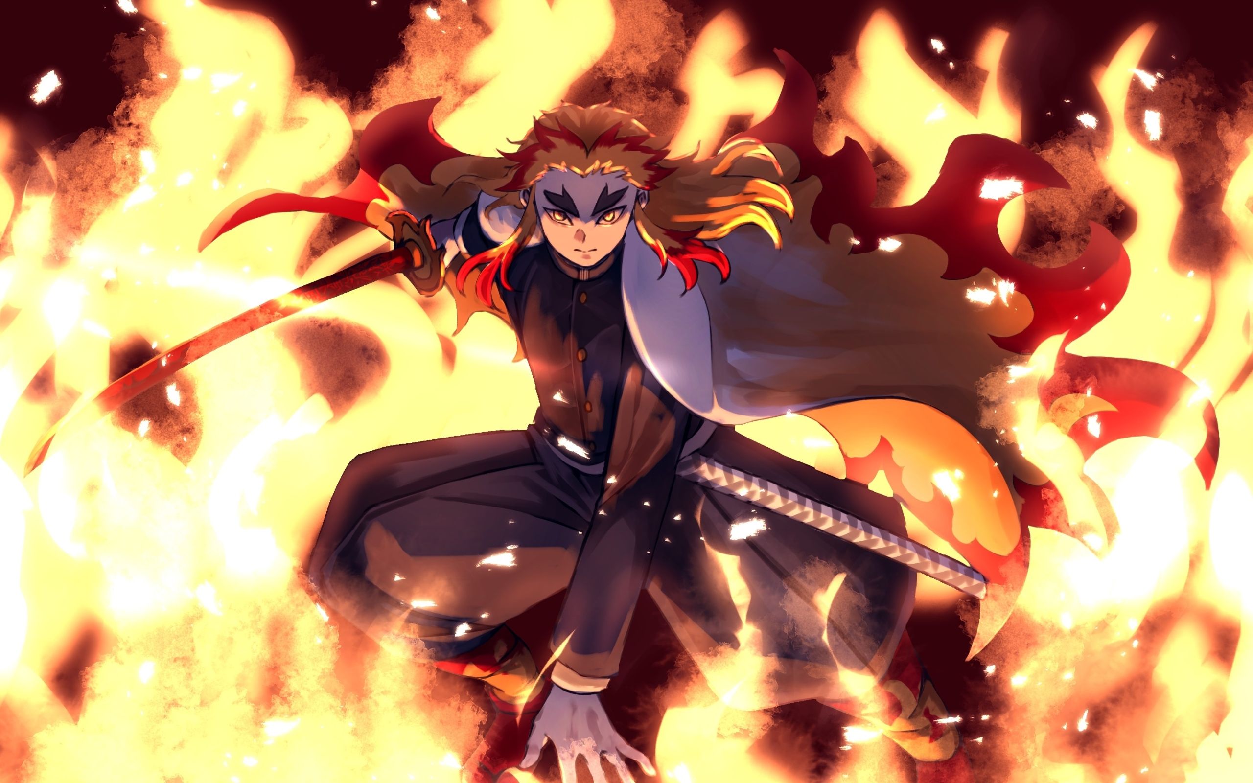 Kyojuro Rengoku From Demon Slayer 2560x1600 Resolution