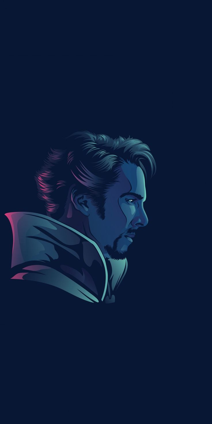 breathtaking wallpaper Doctor Strange, minimalist, art, 1080x2160