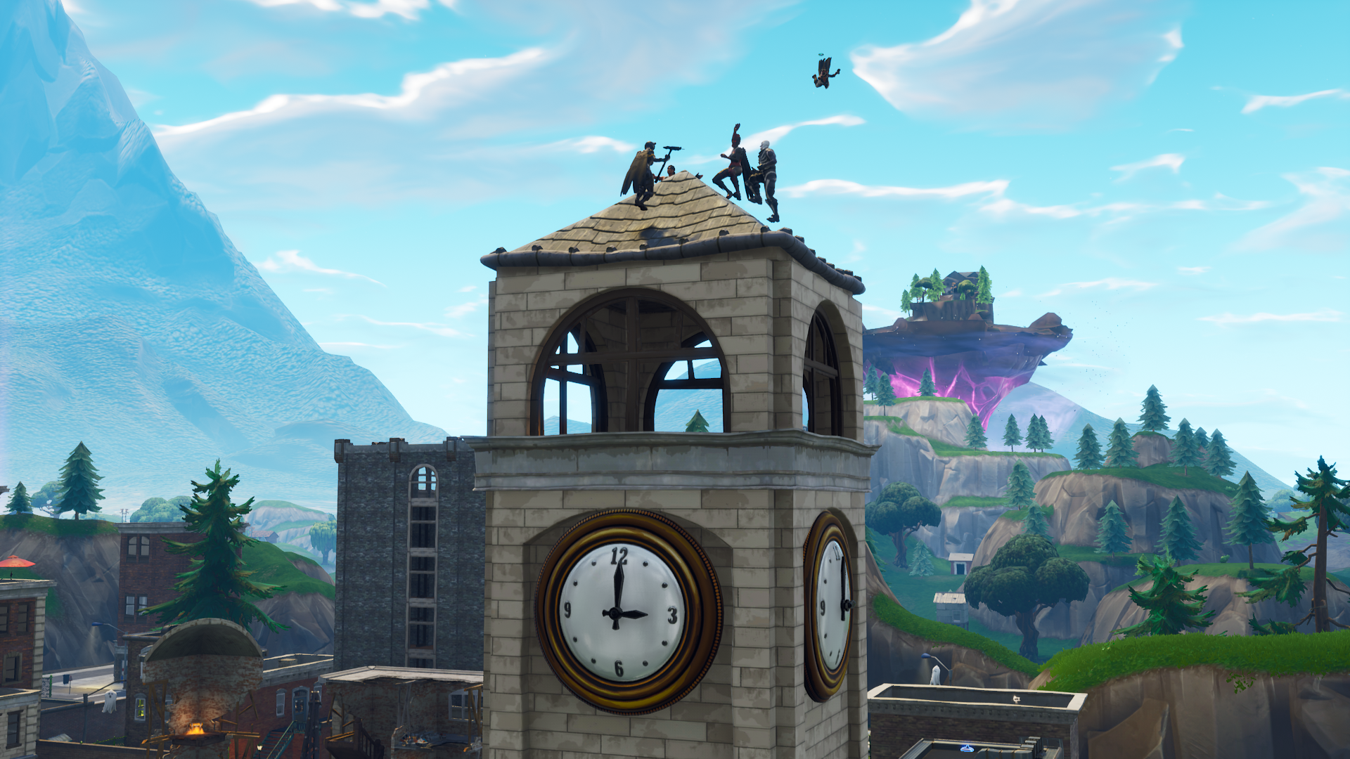 Where To Dance On Fortnite Clock Tower, Pink Tree, Porcelain
