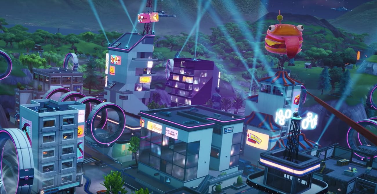 Free download Fortnite Season 9 Map Changes Neo Tilted Towers Sky
