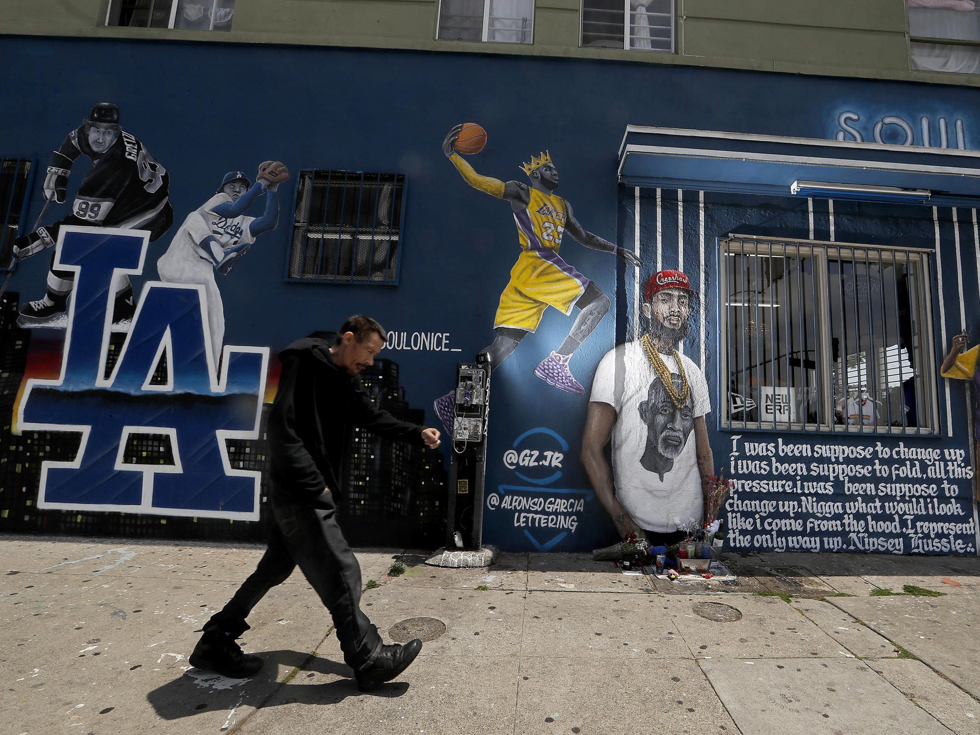 Across L.A., murals are a testament to Nipsey Hussle's legacy