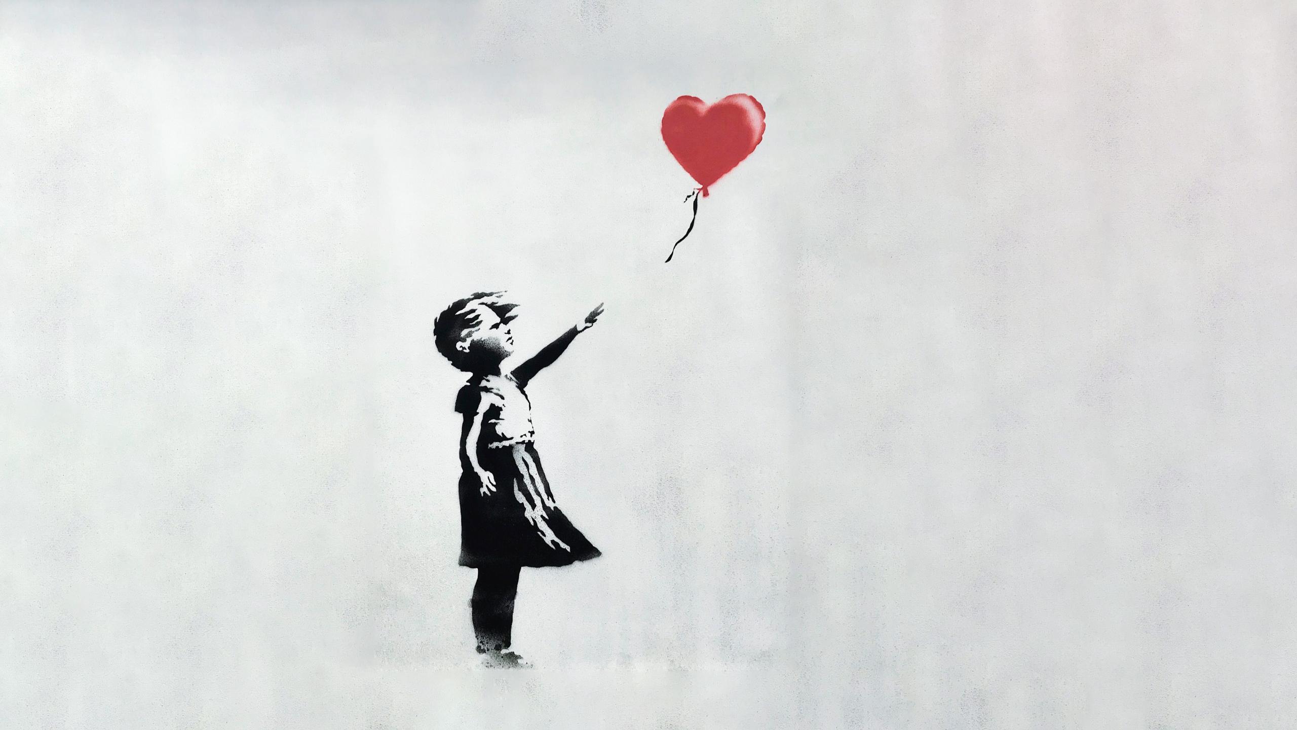 Banksy's 'Girl with Balloon' [2560 x 1440]