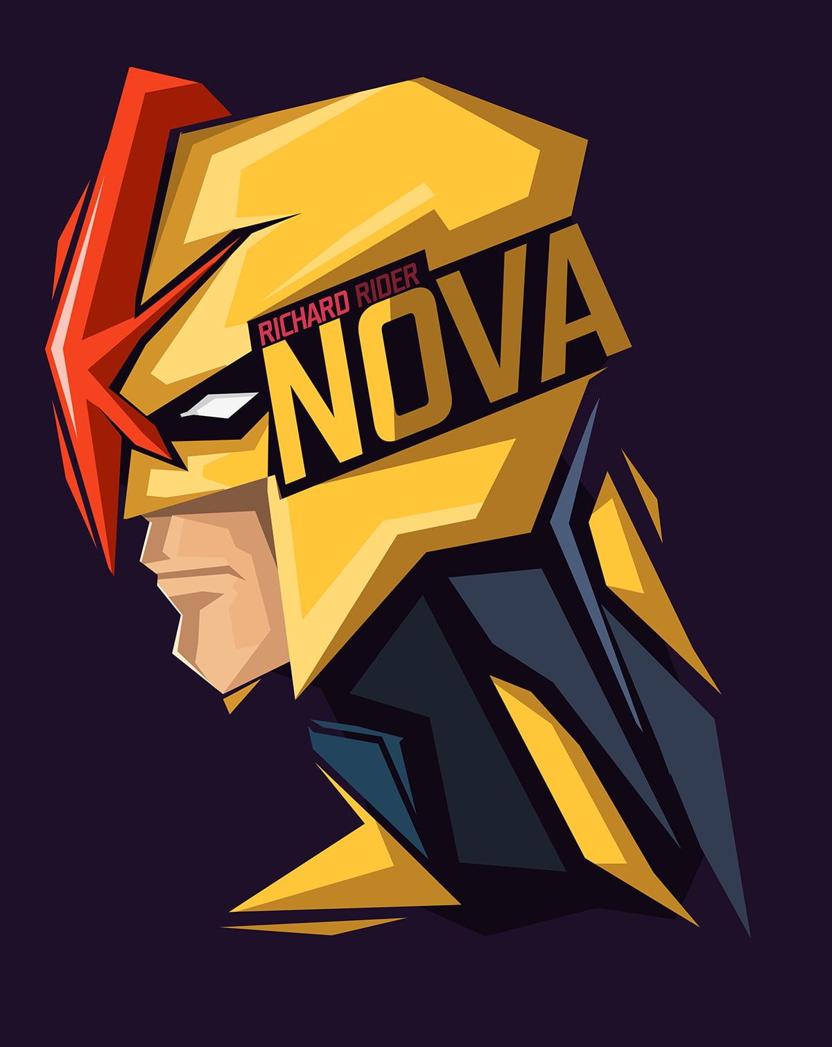 Richard Rider's Nova illustration, superhero, Marvel Divas