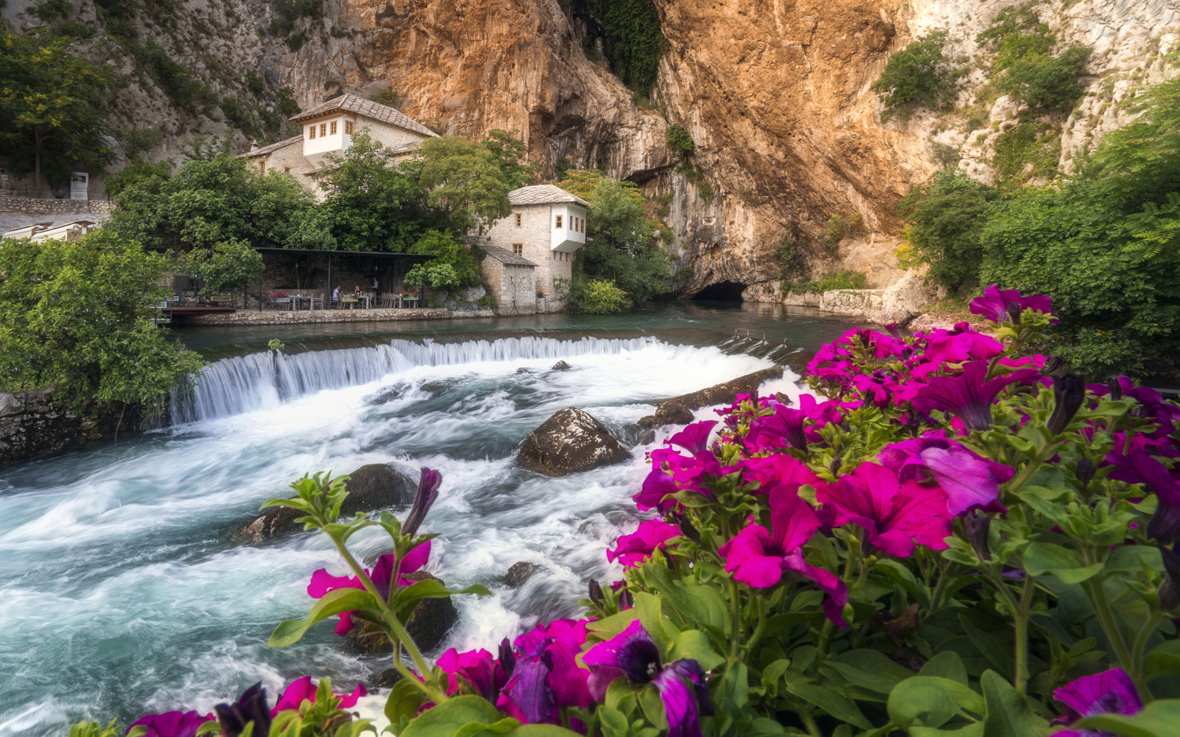 Blagaj Tekija Beautiful Monastery Spring On The River Buna Bosnia
